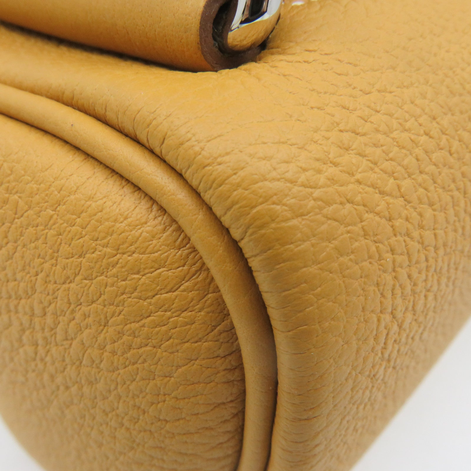 HERMES 【激減優惠】Togo皮革Hac A Dos PM Shoulder Bag銀扣肩背袋Sable啡色