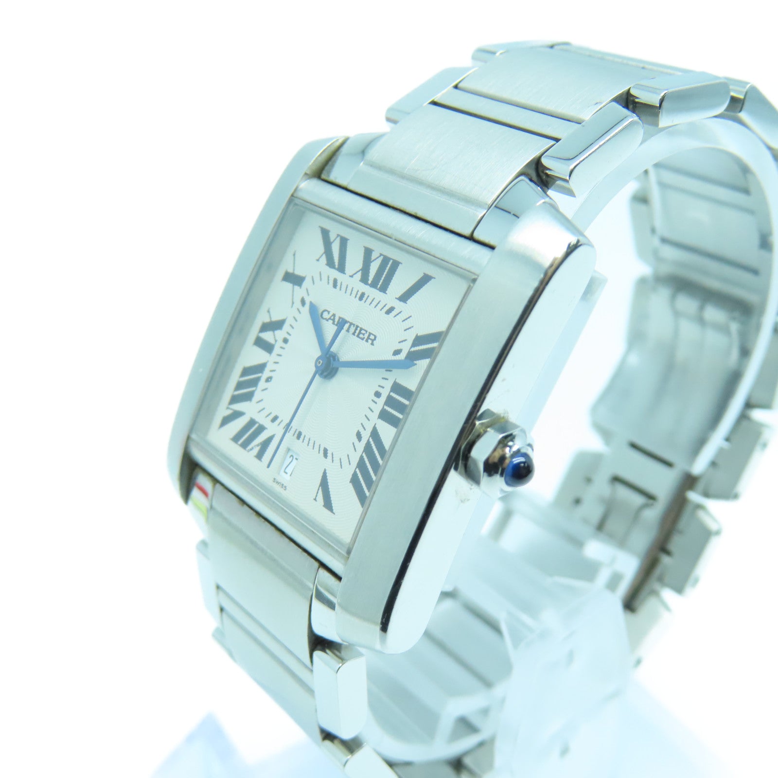 CARTIER Tank Francaise不鏽鋼手錶自動機芯白色