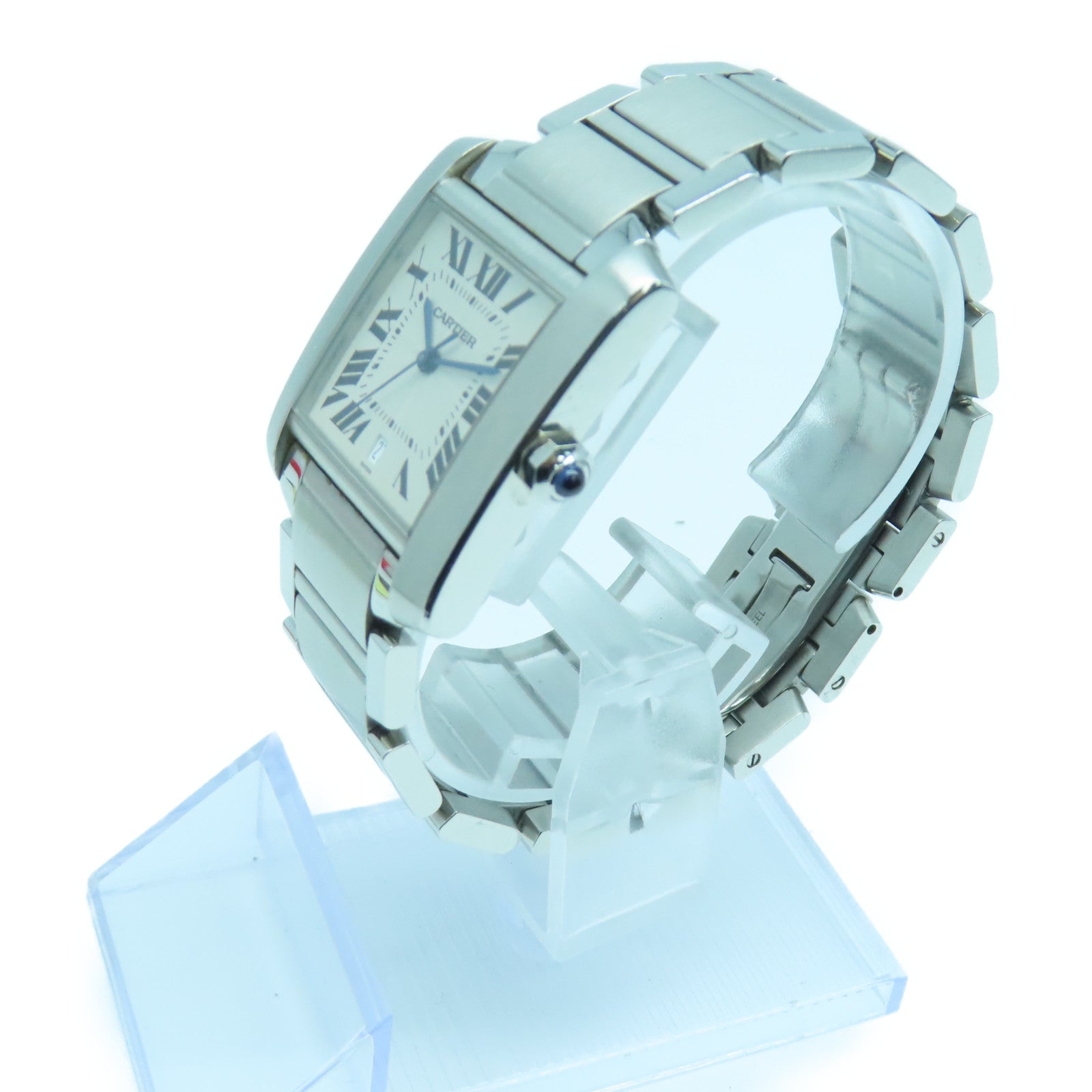 CARTIER Tank Francaise不鏽鋼手錶自動機芯白色