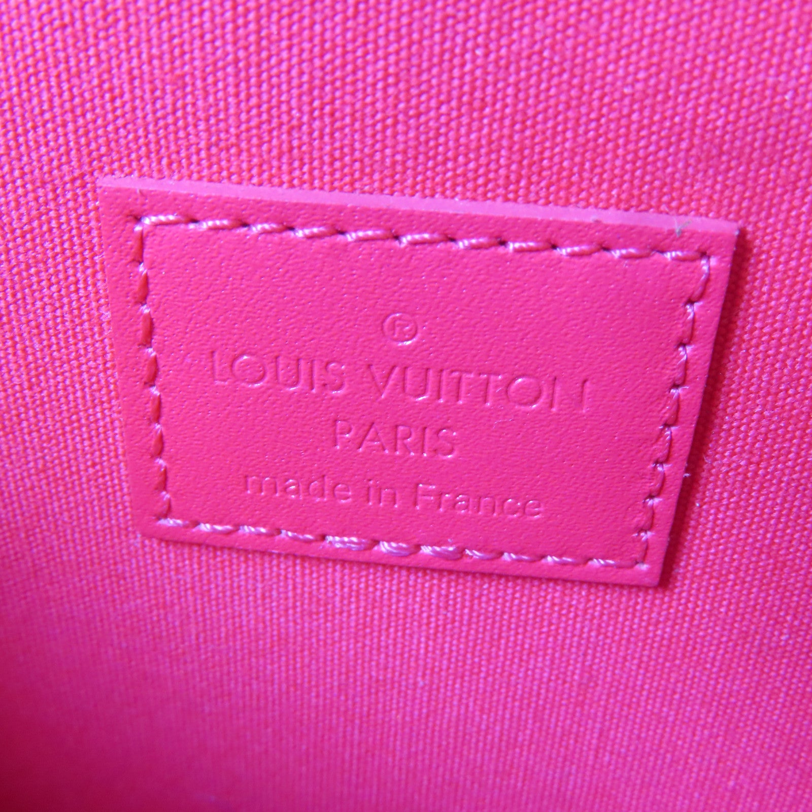 LOUIS VUITTON Vernis Pochette Felicie On Chain金扣肩背袋粉紅色