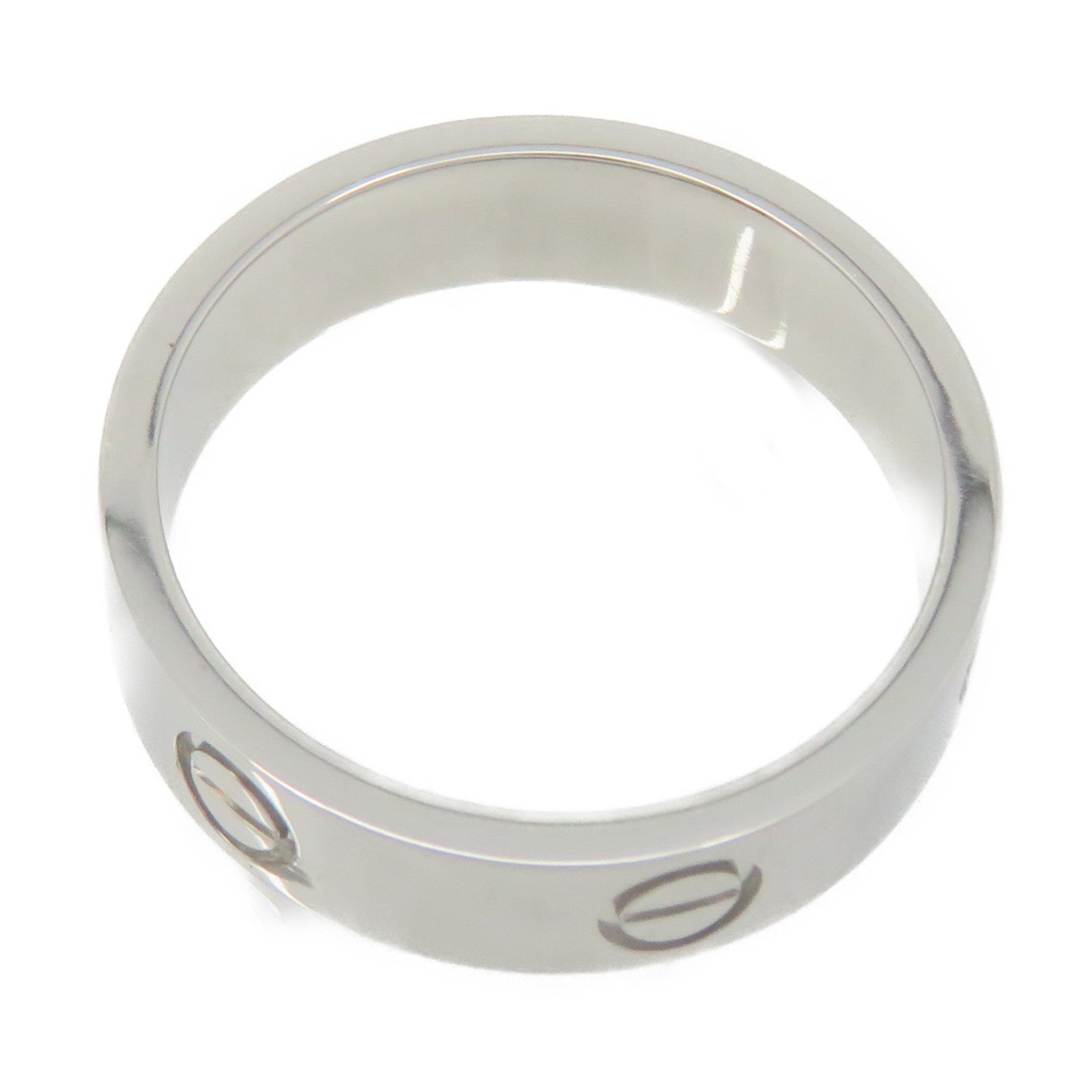 CARTIER 18K White Gold Love Ring Ring #59