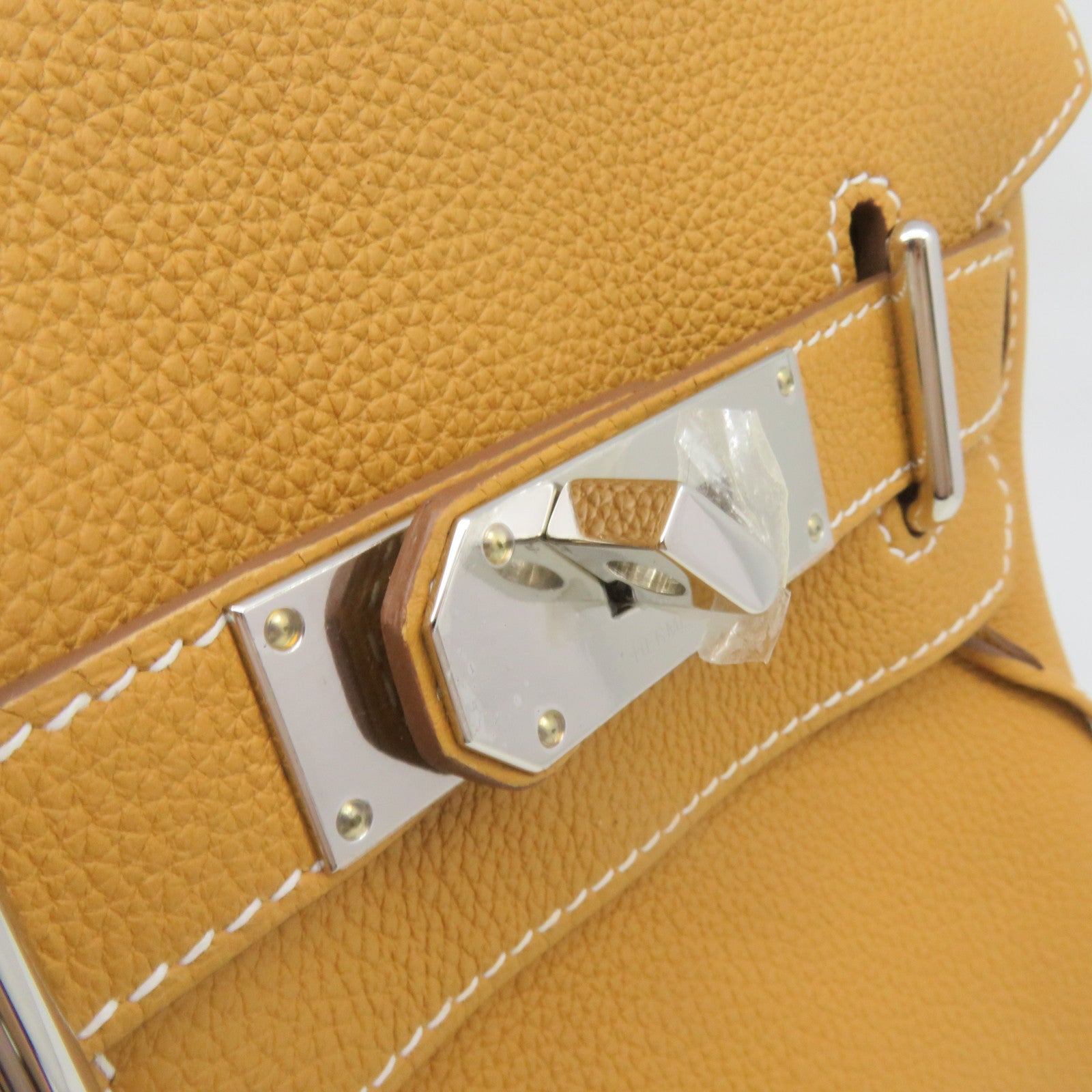 HERMES 【激減優惠】Togo皮革Hac A Dos PM Shoulder Bag銀扣肩背袋Sable啡色