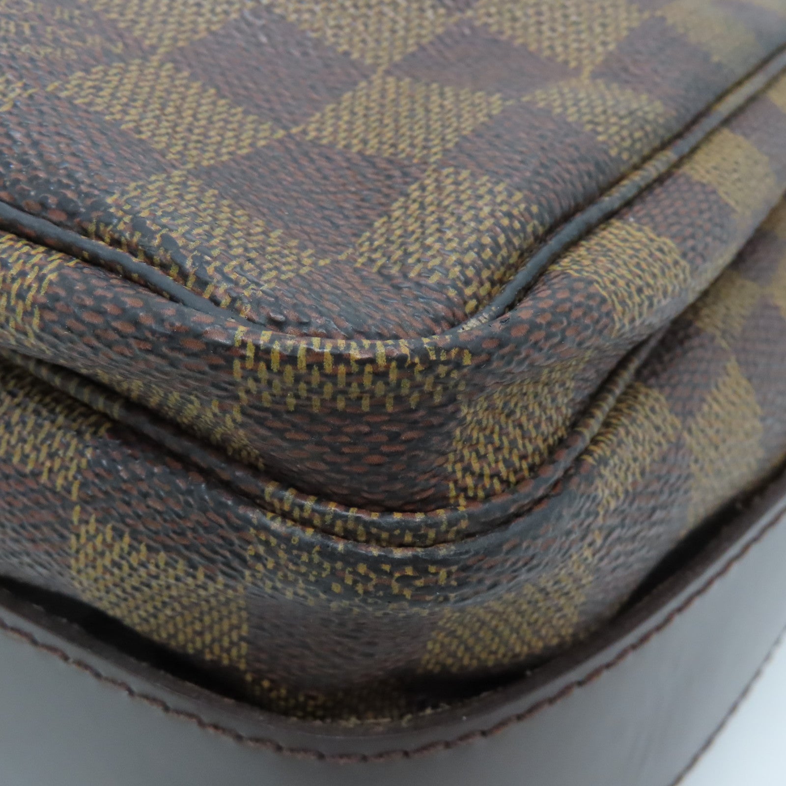 LOUIS VUITTON Damier Naviglio金扣肩背袋啡色