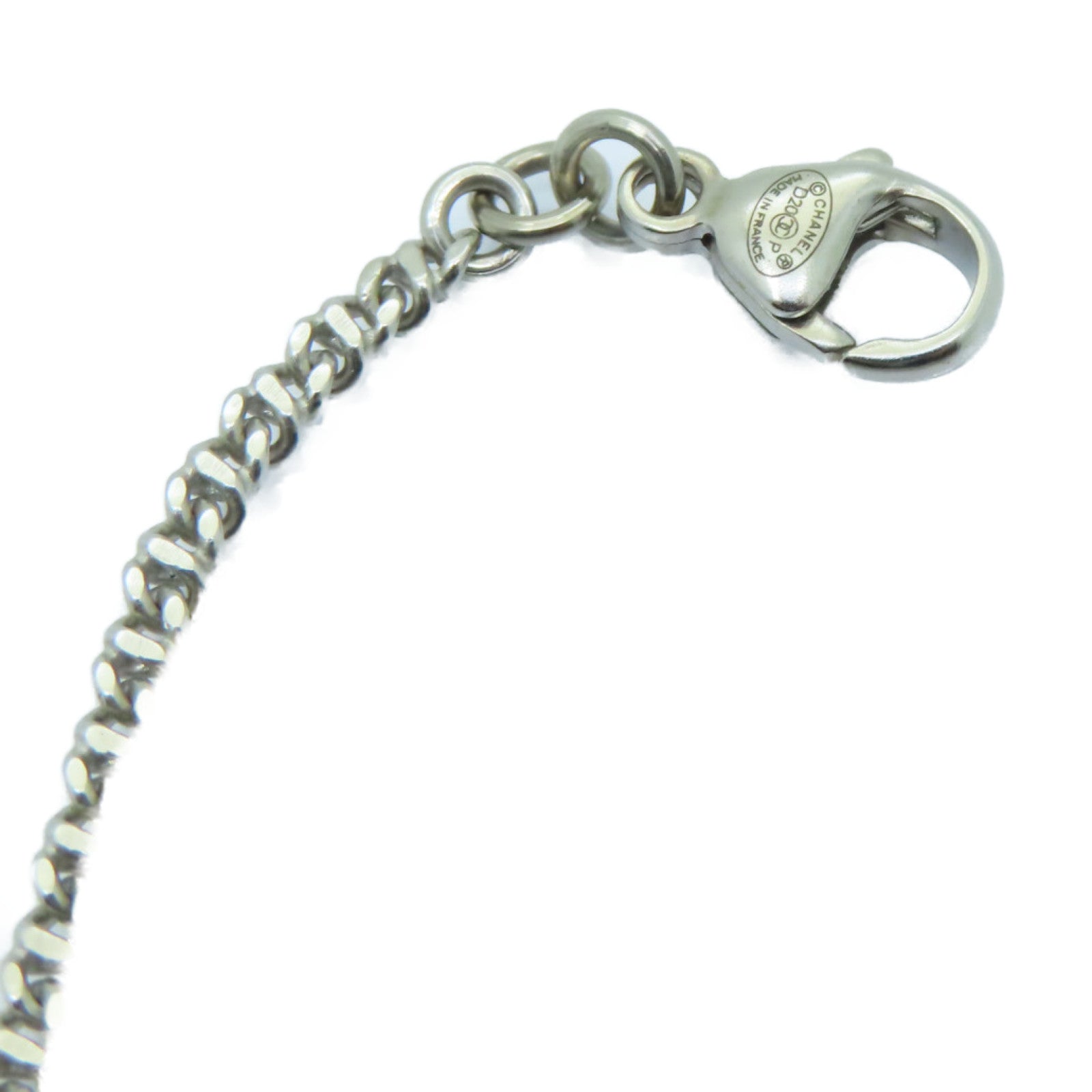 CHANEL 金屬Necklace項鍊銀色/白色