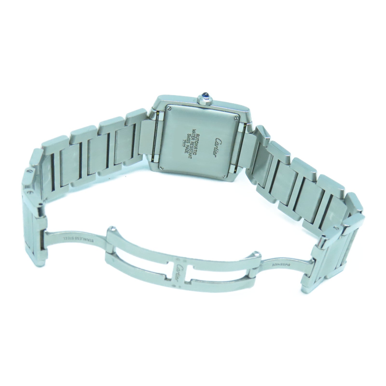 CARTIER Tank Francaise不鏽鋼手錶自動機芯白色