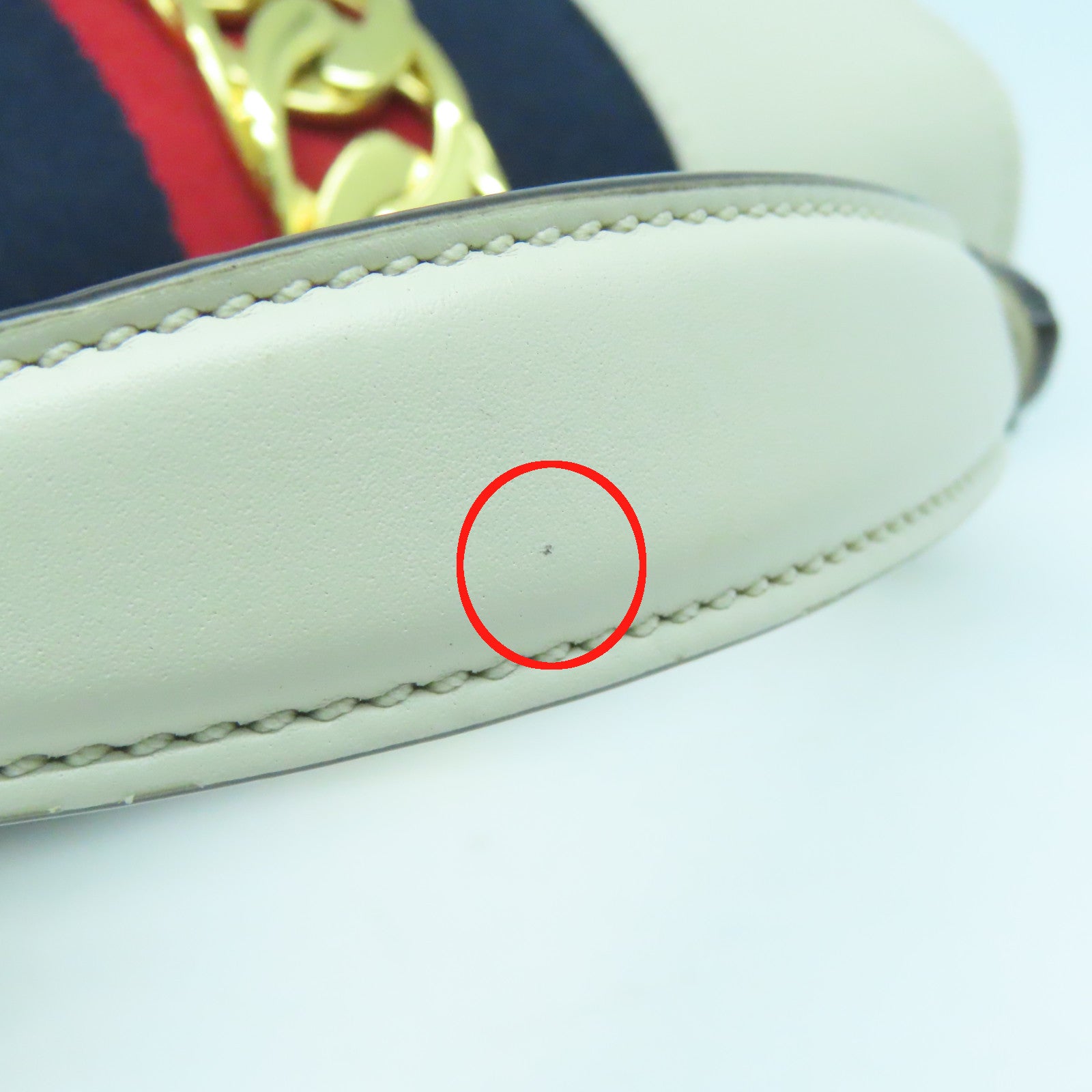 GUCCI 牛皮皮革2way Shoulder Bag金扣手挽肩背两用袋白色