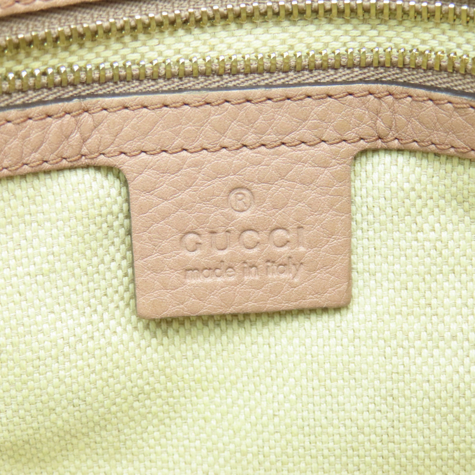 GUCCI 牛皮皮革Soho Chain Shoulder Bag金扣粉紅色