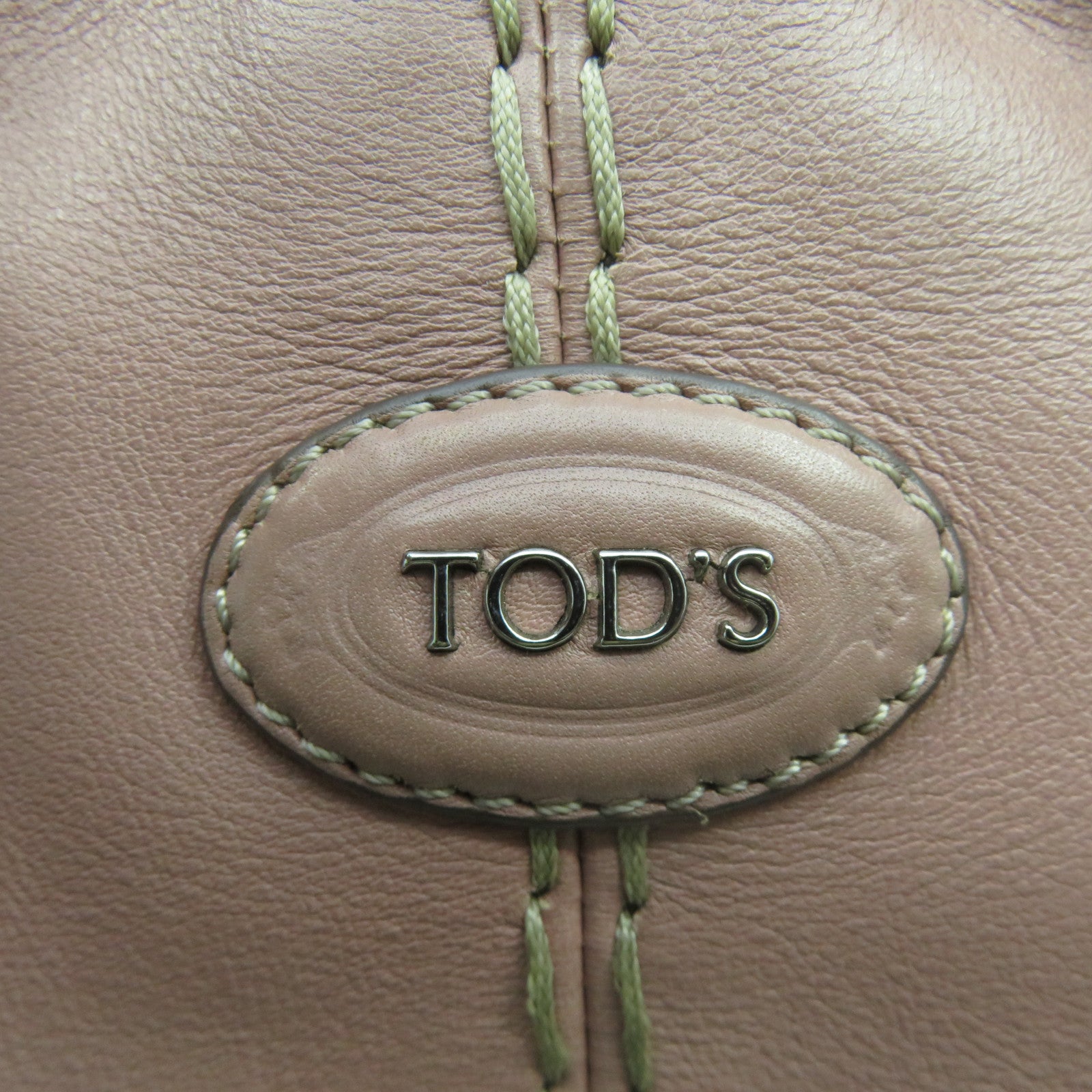 TOD'S Sheepskin Leather 2 Way Shoulder Bag Handle Shoulder Bag Pink Apricot
