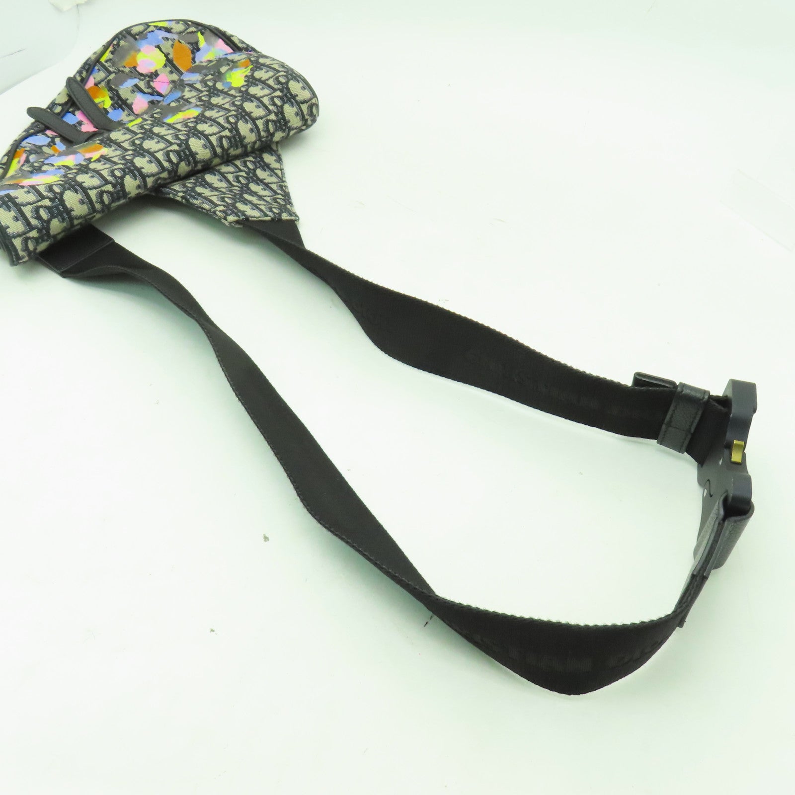 Dior 【激減優惠】帆布Saddle Shoulder Bag肩背袋藍色/黑色