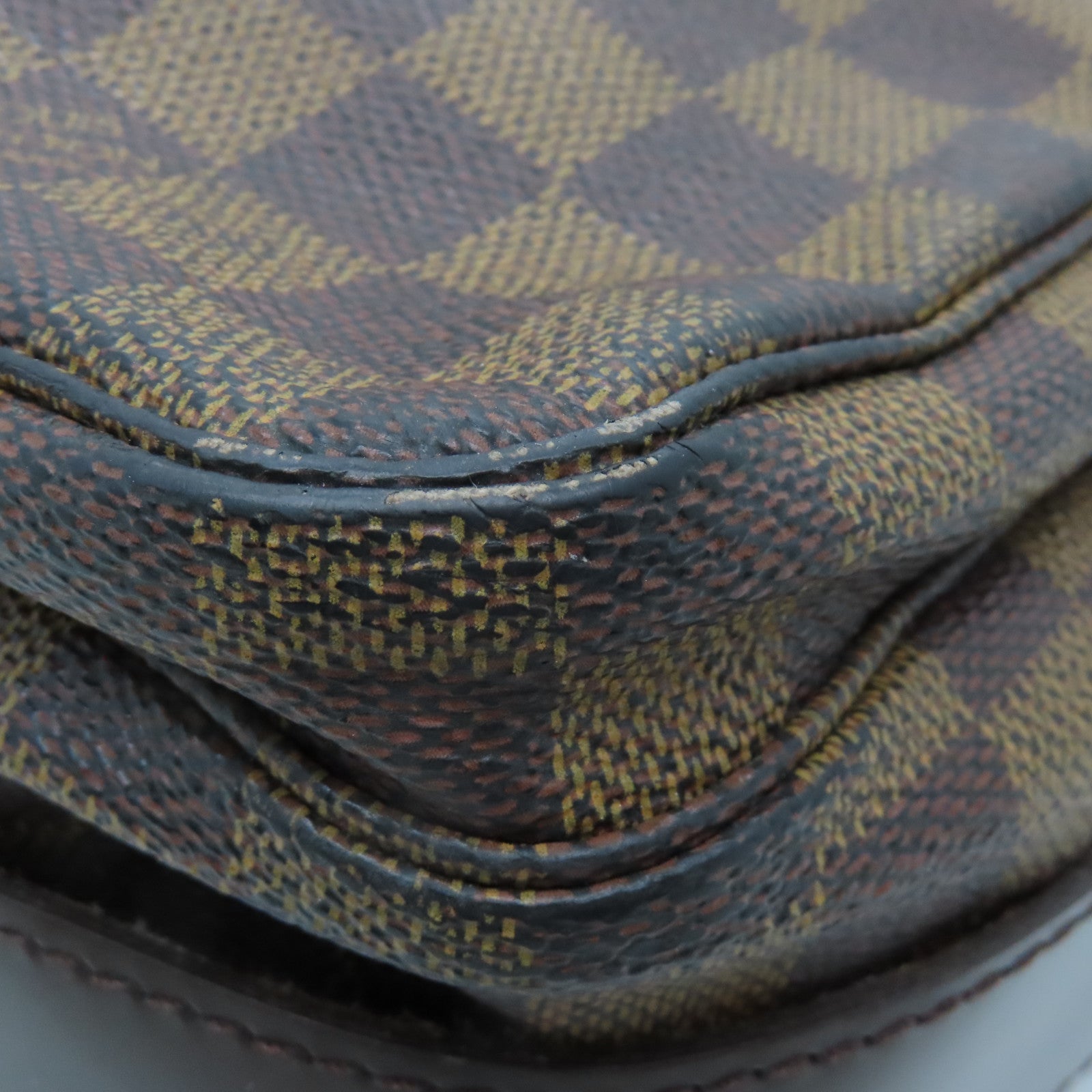 LOUIS VUITTON Damier Naviglio金扣肩背袋啡色