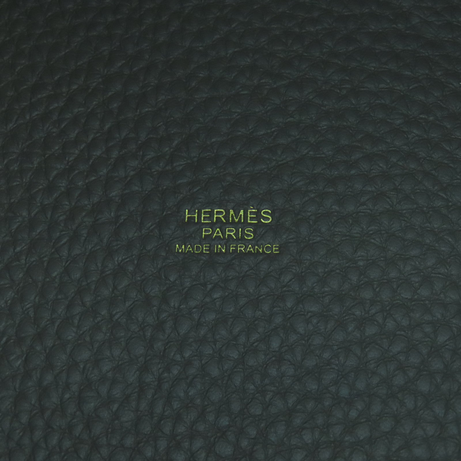 HERMES Clemence皮革Picotin MM金扣手挽袋積雨雲灰色