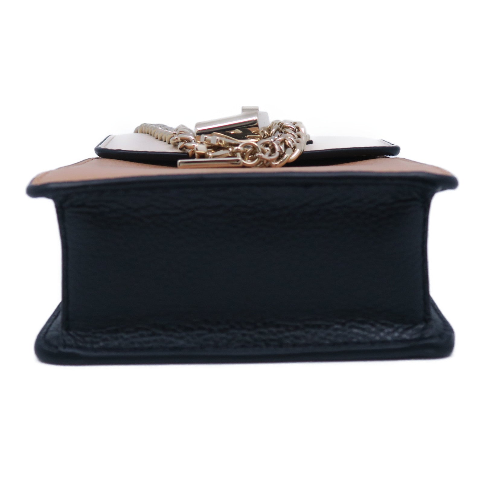 DKNY 牛皮皮革Shoulder Bag金扣鏈帶肩背袋米色/啡色/黑色