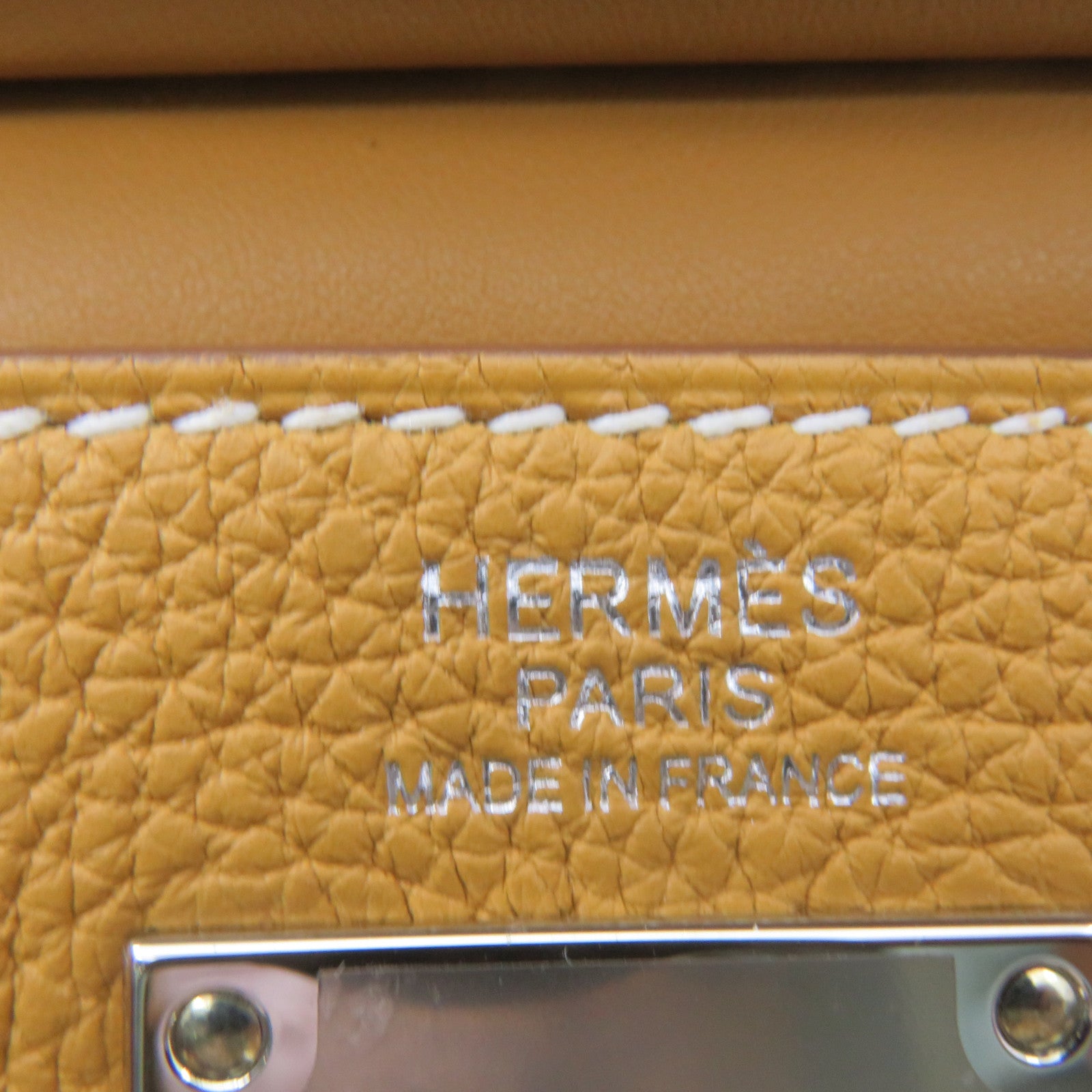 HERMES 【激減優惠】Togo皮革Hac A Dos PM Shoulder Bag銀扣肩背袋Sable啡色