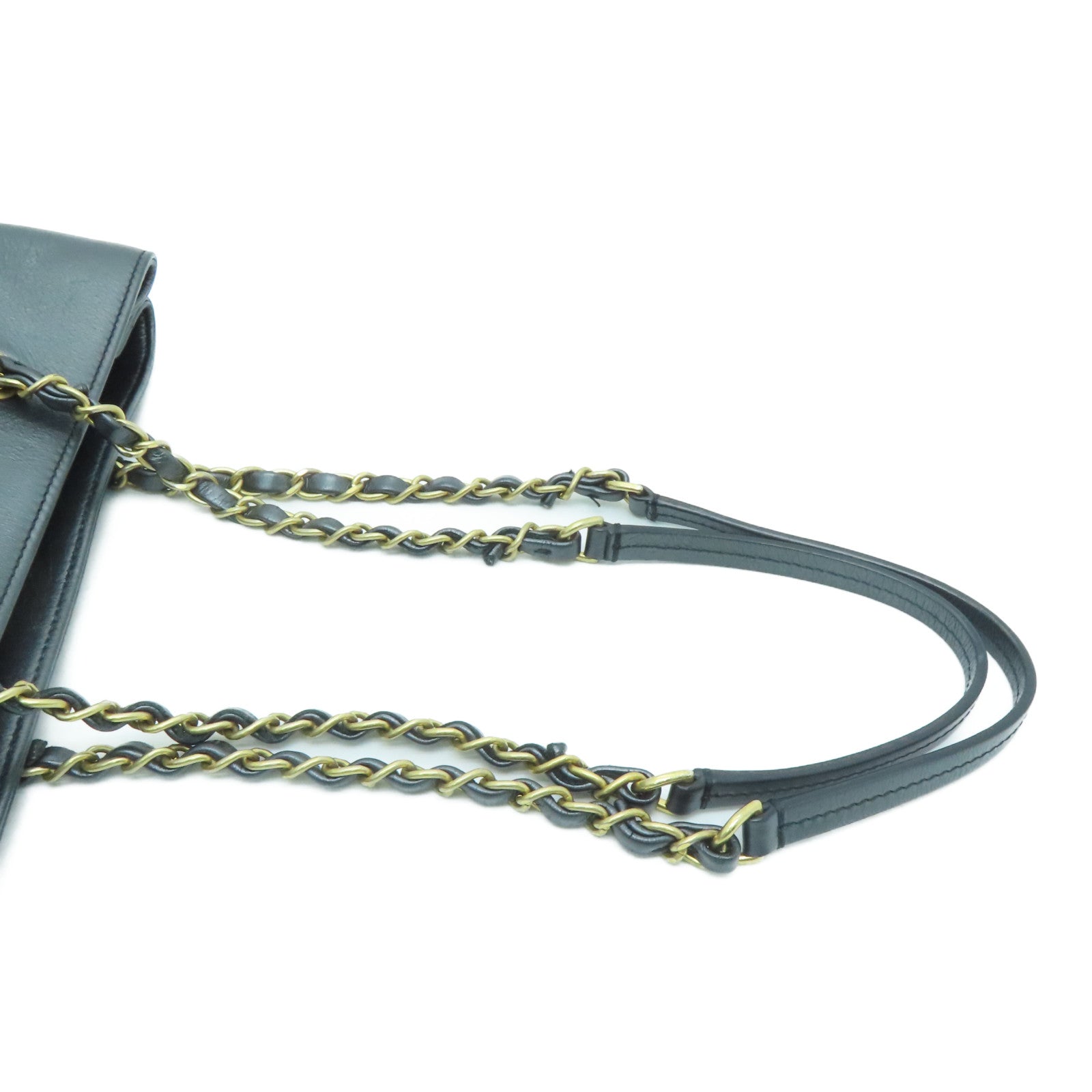 CHANEL 【激减优惠】菱格牛皮皮革Chain Shoulder金扣链带肩背袋