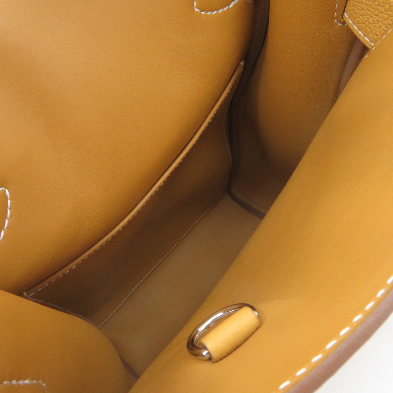 HERMES 【激減優惠】Togo皮革Hac A Dos PM Shoulder Bag銀扣肩背袋Sable啡色