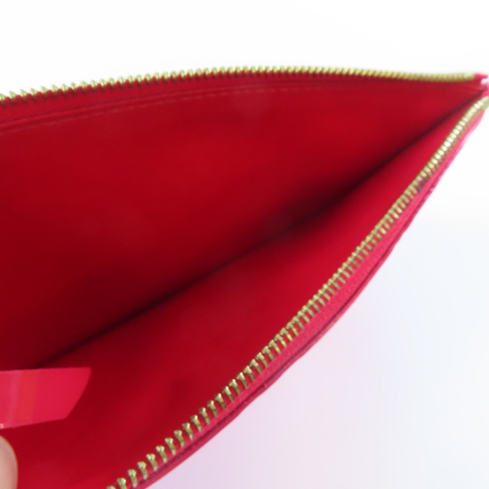 LOUIS VUITTON Vernis Pochette Felicie On Chain金扣肩背袋粉紅色