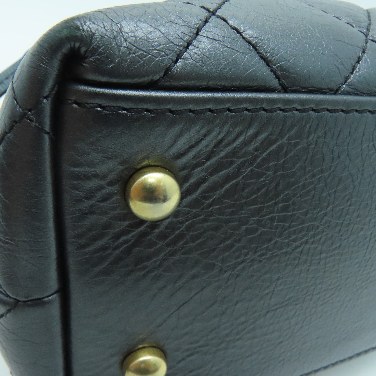 CHANEL 【激减优惠】菱格牛皮皮革Chain Shoulder金扣链带肩背袋