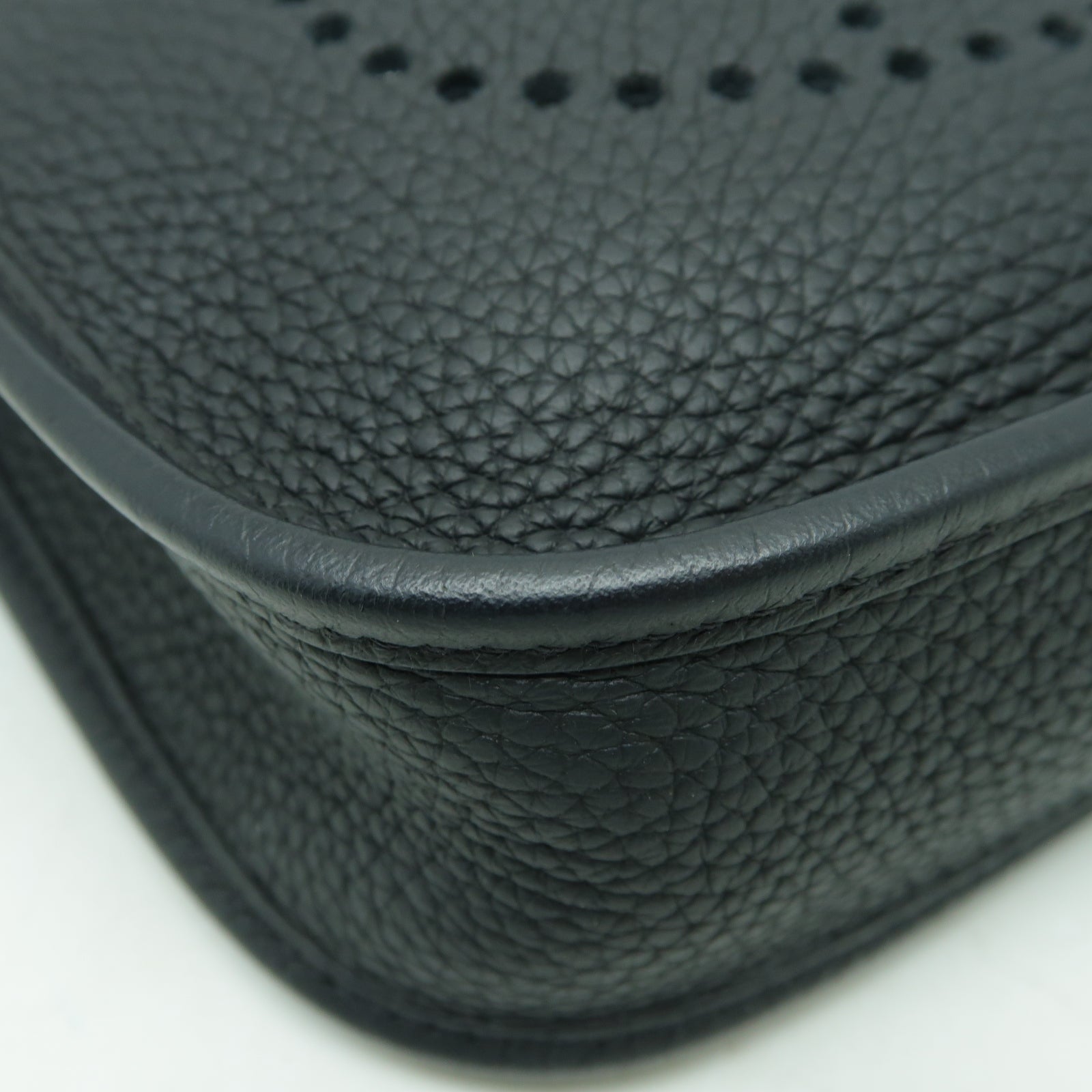HERMES Clemence皮革Evelyne TPM金扣肩背袋黒色