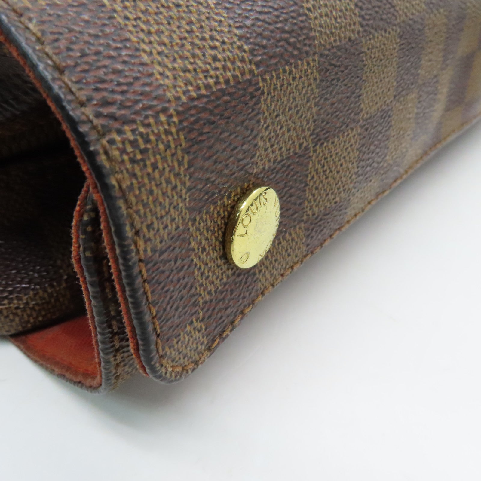 LOUIS VUITTON Damier Naviglio金扣肩背袋啡色