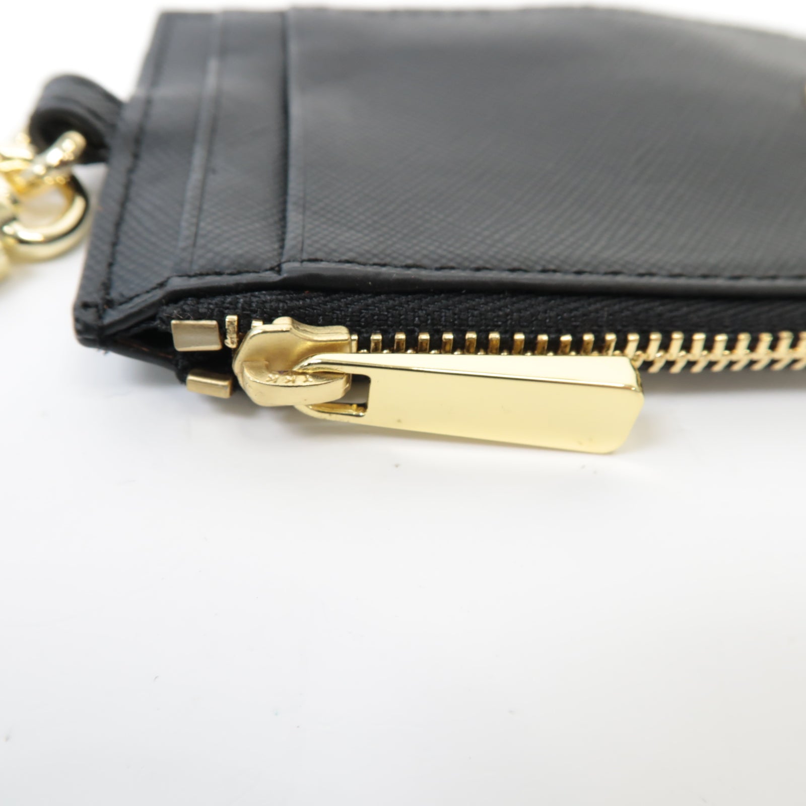 Tory Burch 牛皮皮革Card Holder金扣卡片套黑色