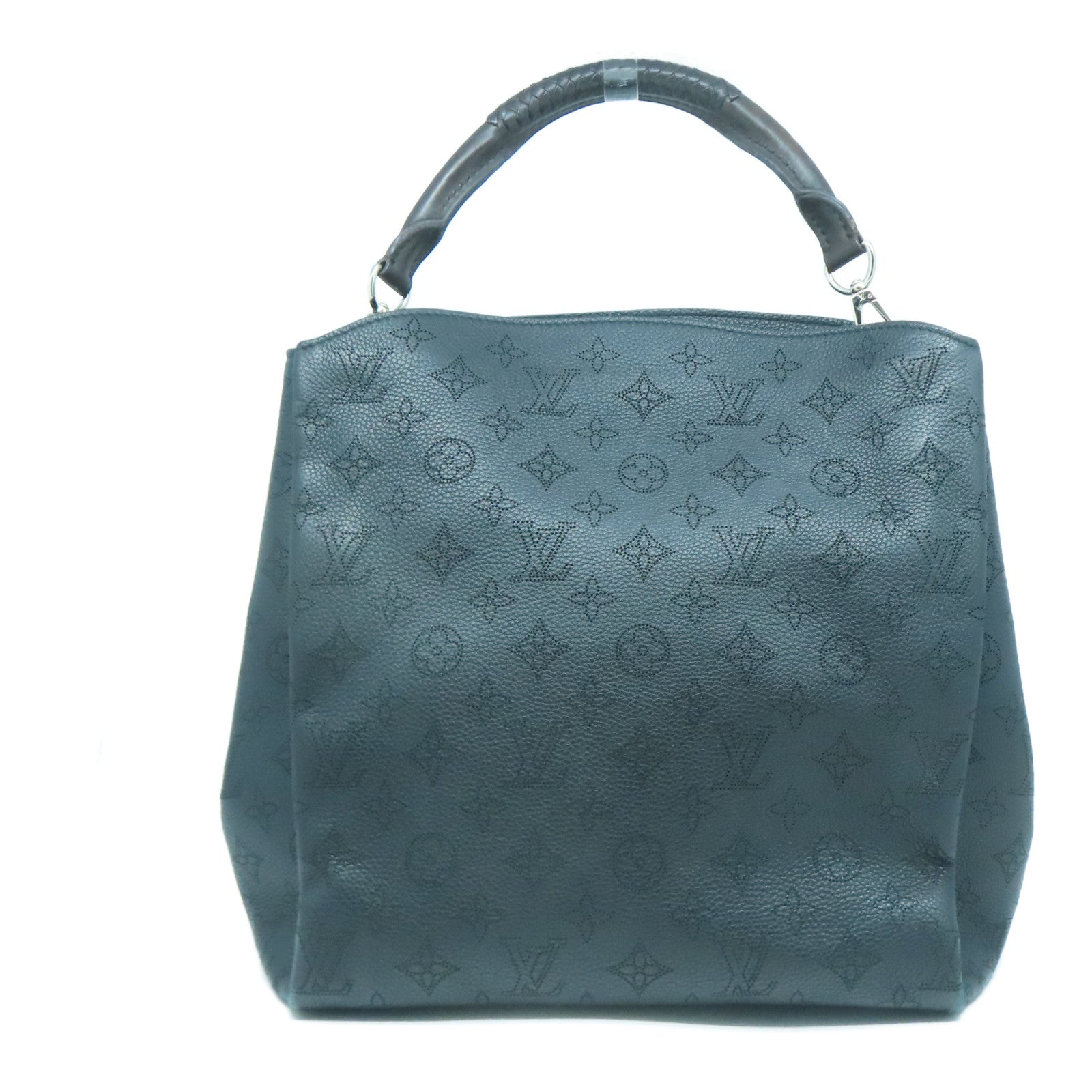 LOUIS VUITTON Monogram Mahina Babylone銀扣手挽肩背兩用袋黑色