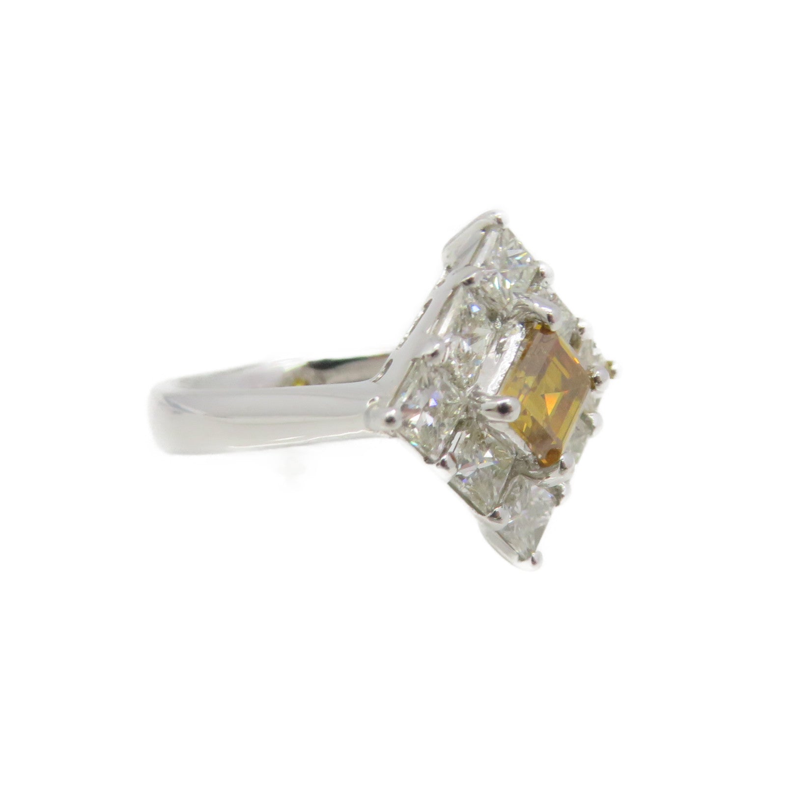JEWELRY 18K White Gold/Diamond Ring US#4