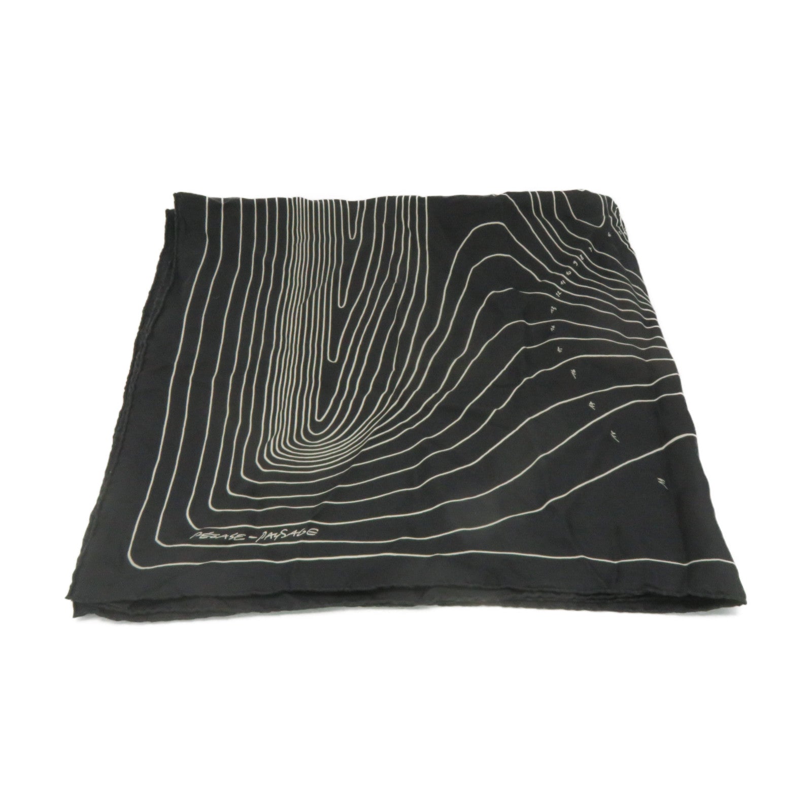 HERMES 絲質Scarf 90x90絲巾黑色/白色