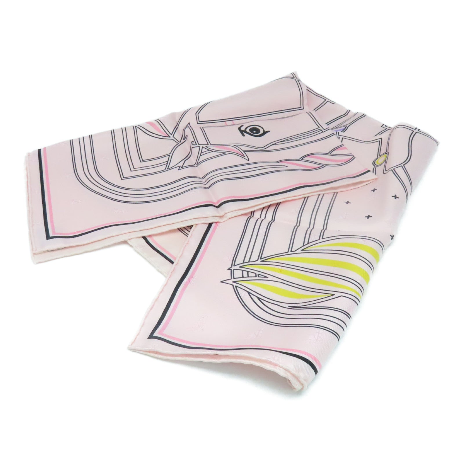 HERMES Silk Scarf Pink