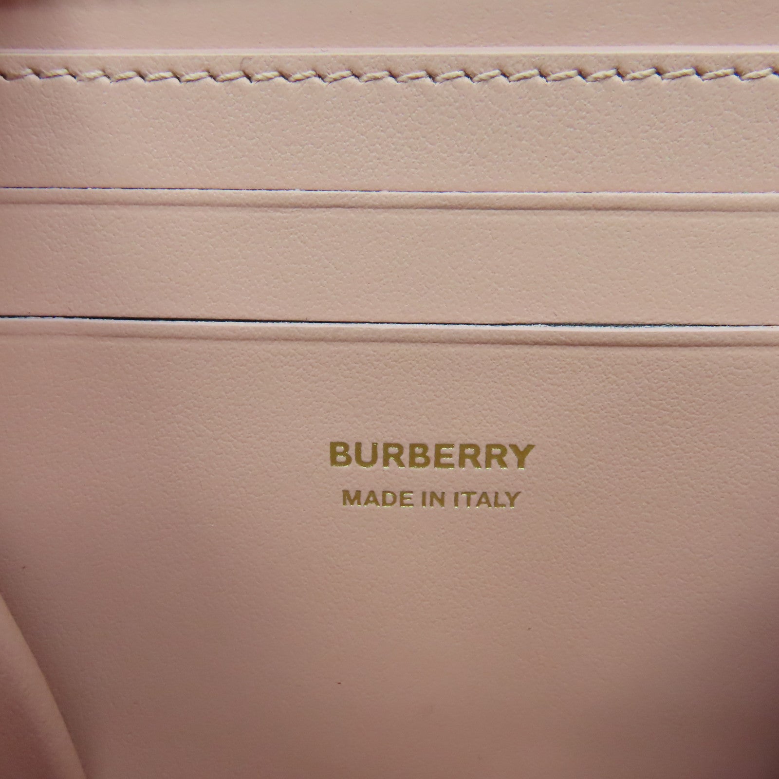BURBERRY 羊皮皮革Round Card Coin Case金扣拉鏈零錢包/卡片套粉紅色