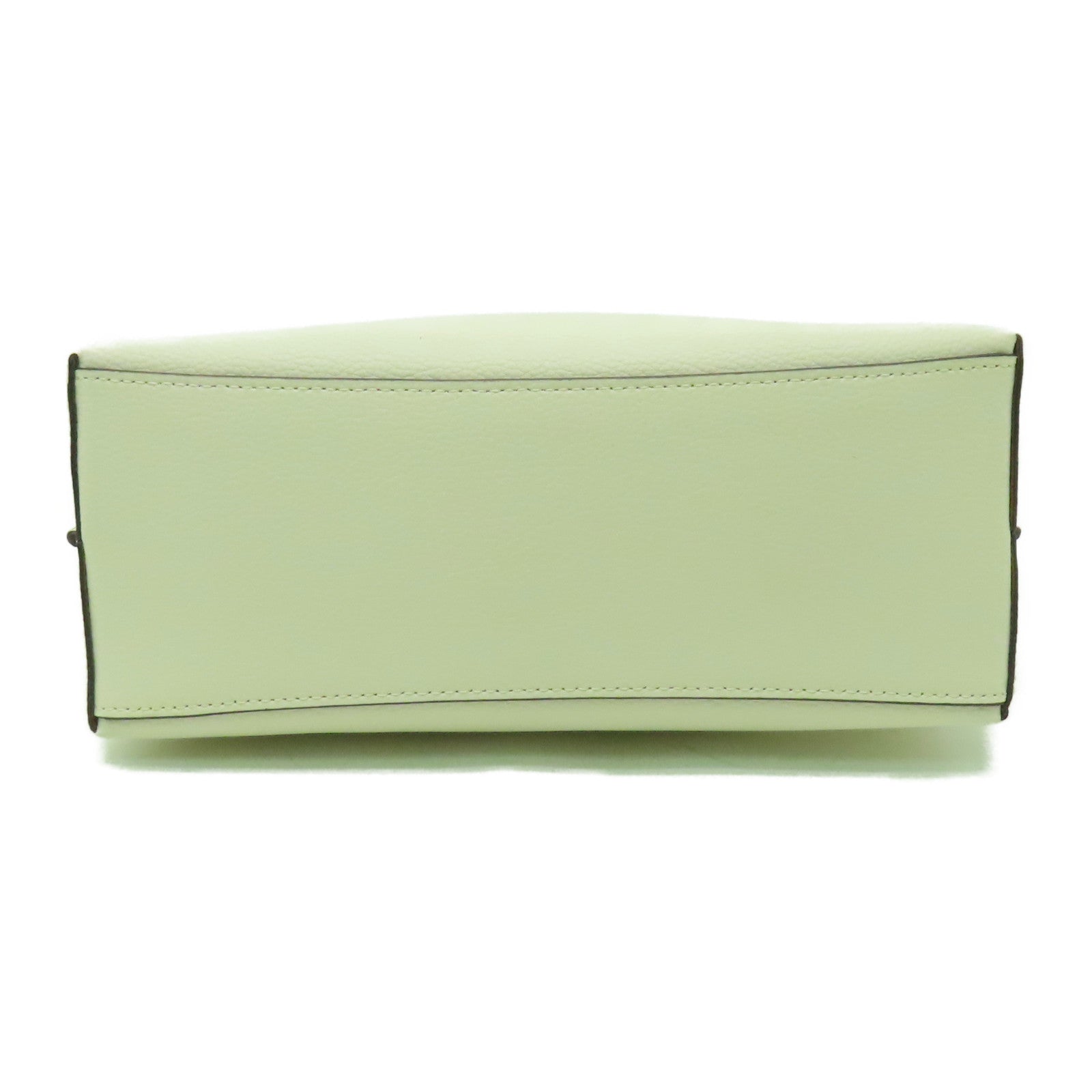 COACH 牛皮皮革2 Way Shoulder金扣手挽肩背兩用袋白色