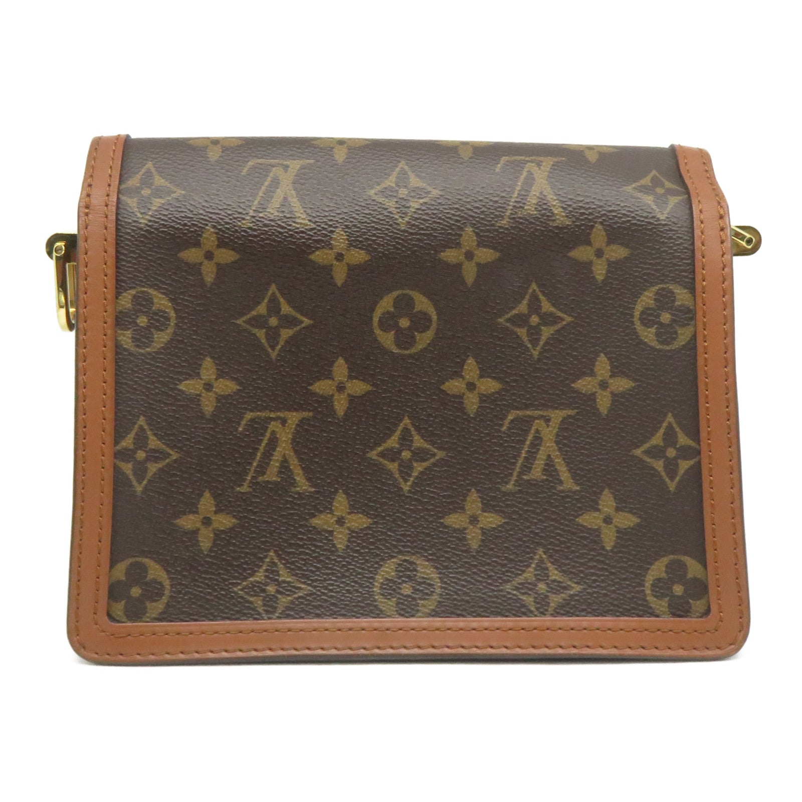 LOUIS VUITTON 【激減優惠】Monogram Reverse Mini Dauphine金扣肩背袋啡色