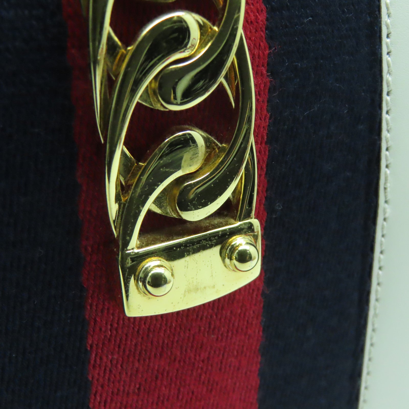 GUCCI 牛皮皮革2way Shoulder Bag金扣手挽肩背两用袋白色