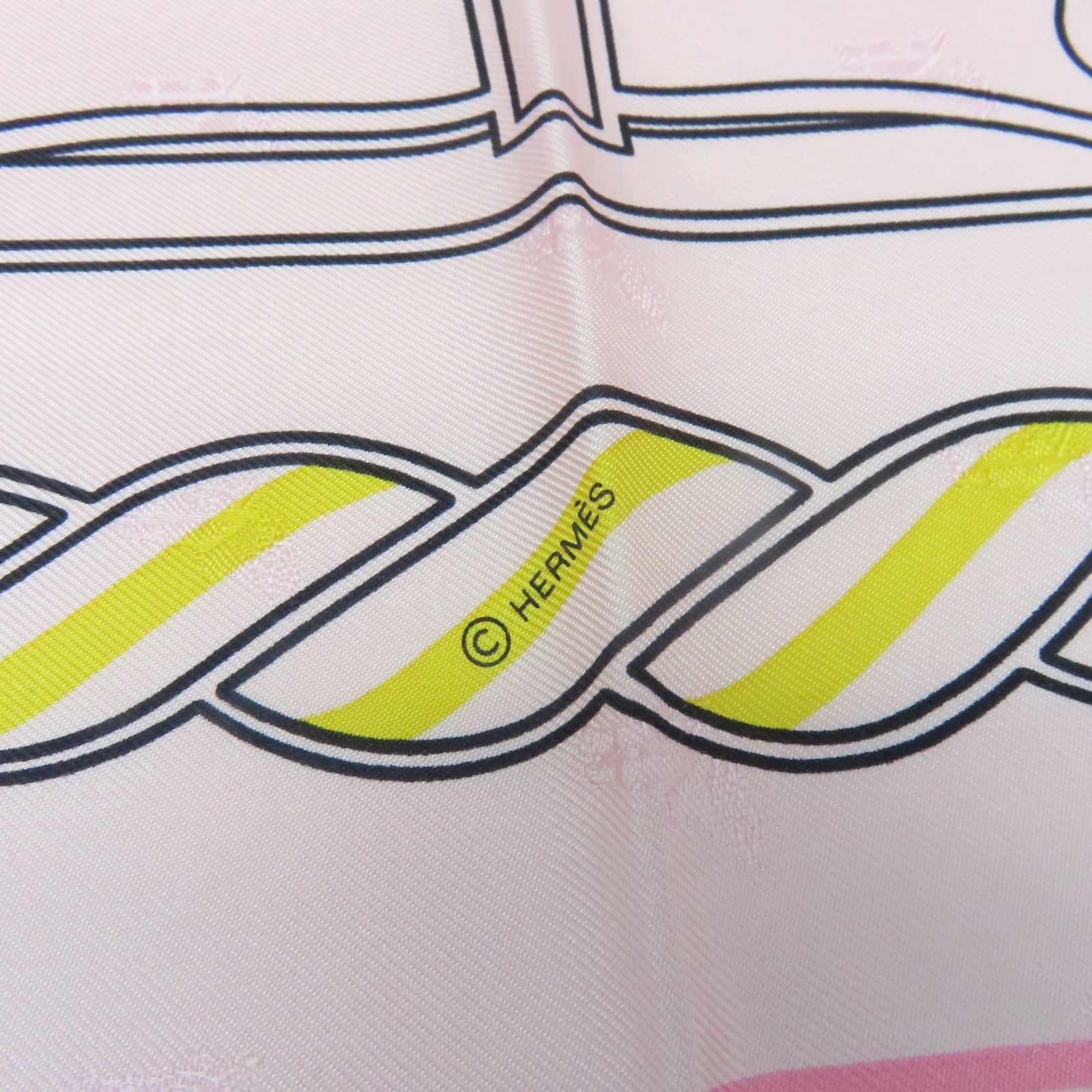 HERMES Silk Scarf Pink