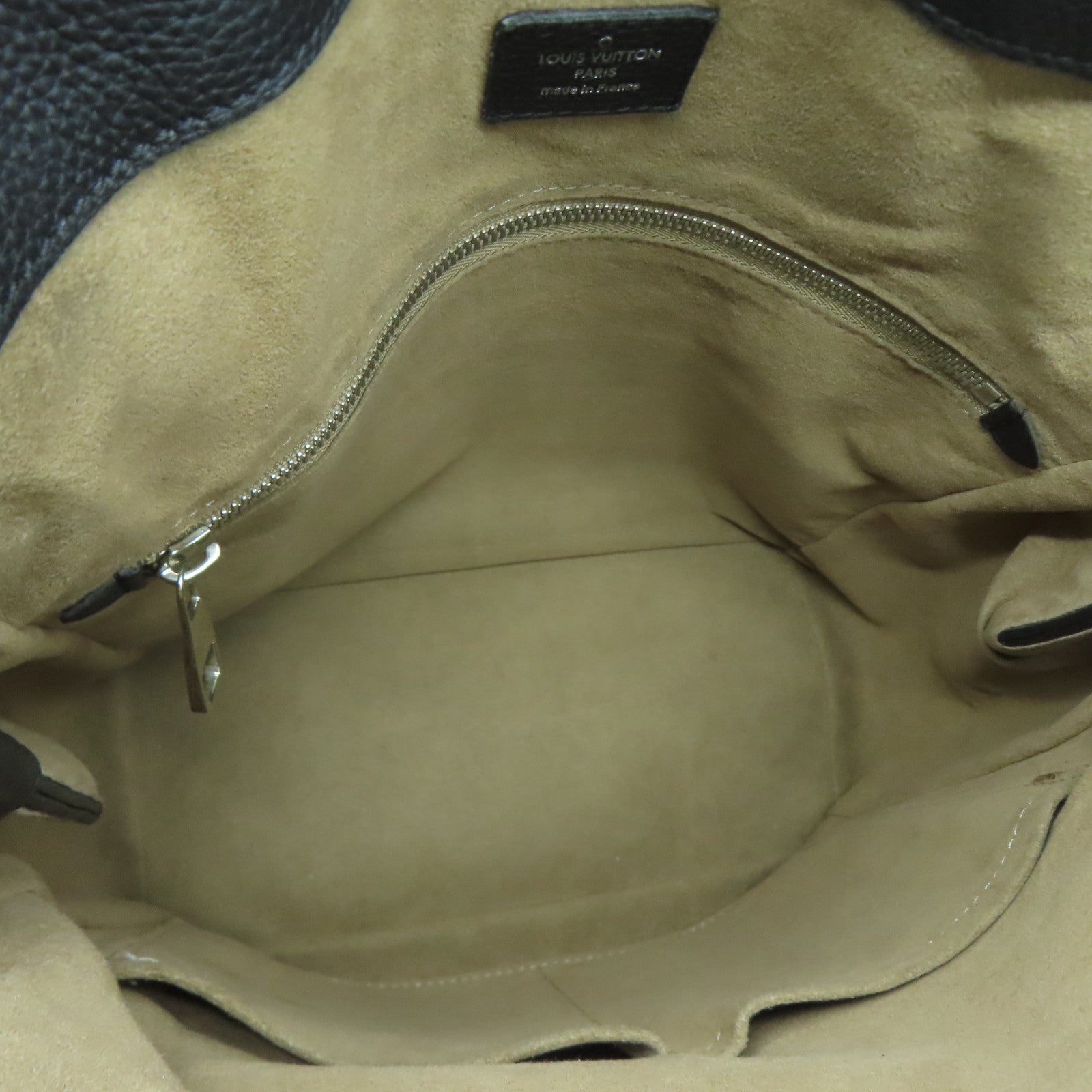 LOUIS VUITTON Monogram Mahina Babylone銀扣手挽肩背兩用袋黑色