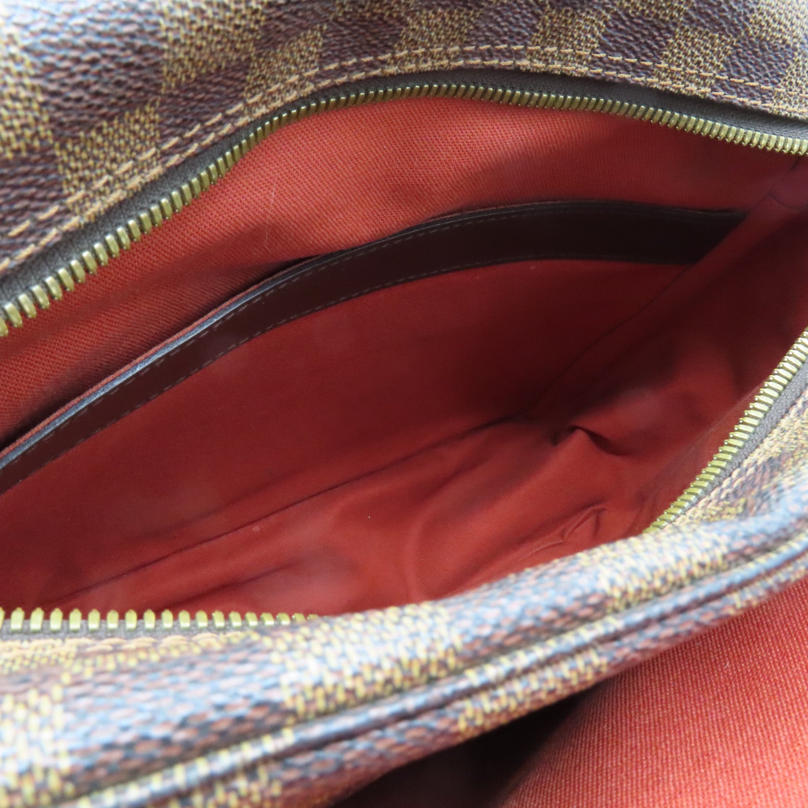 LOUIS VUITTON Damier Naviglio金扣肩背袋啡色