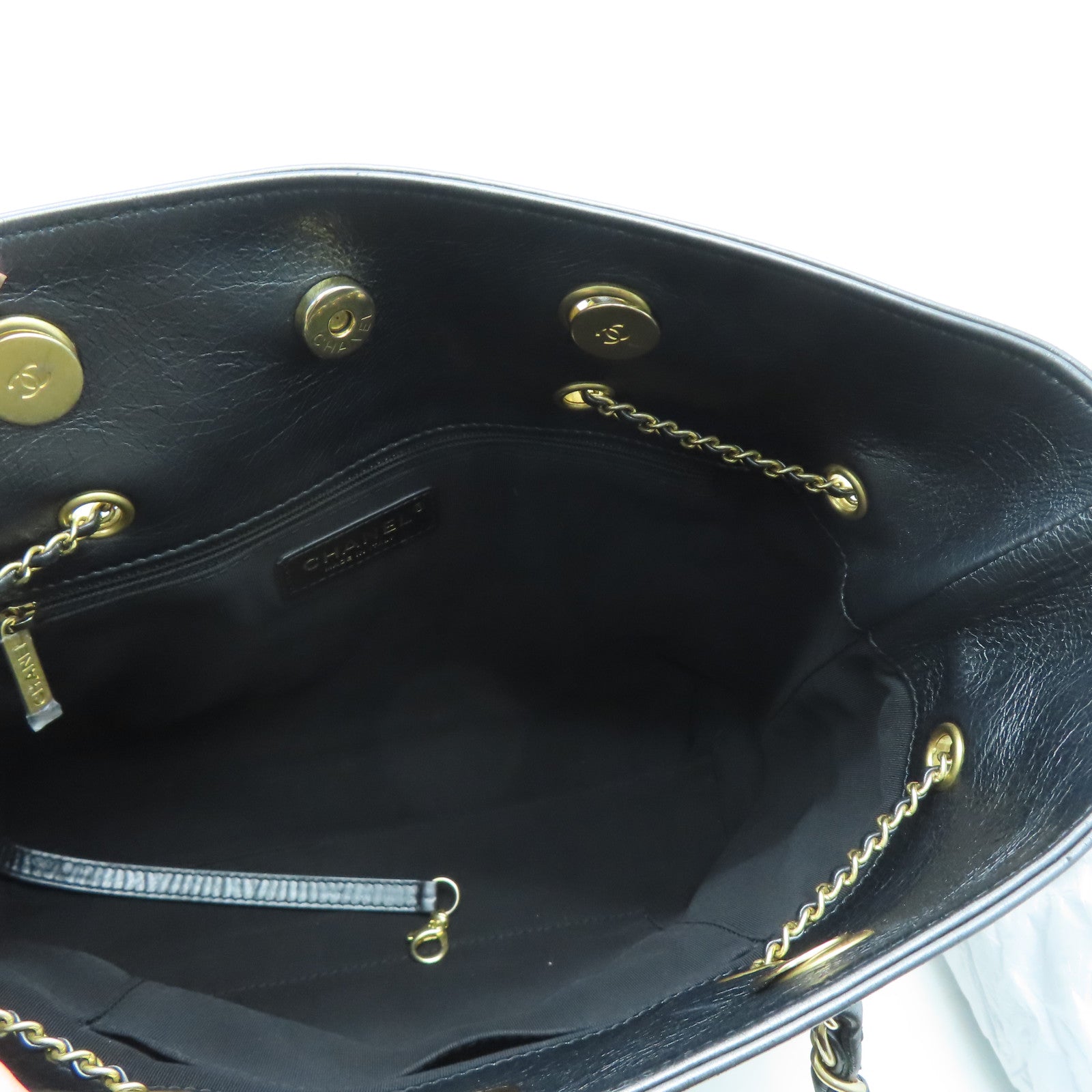 CHANEL 【激减优惠】菱格牛皮皮革Chain Shoulder金扣链带肩背袋