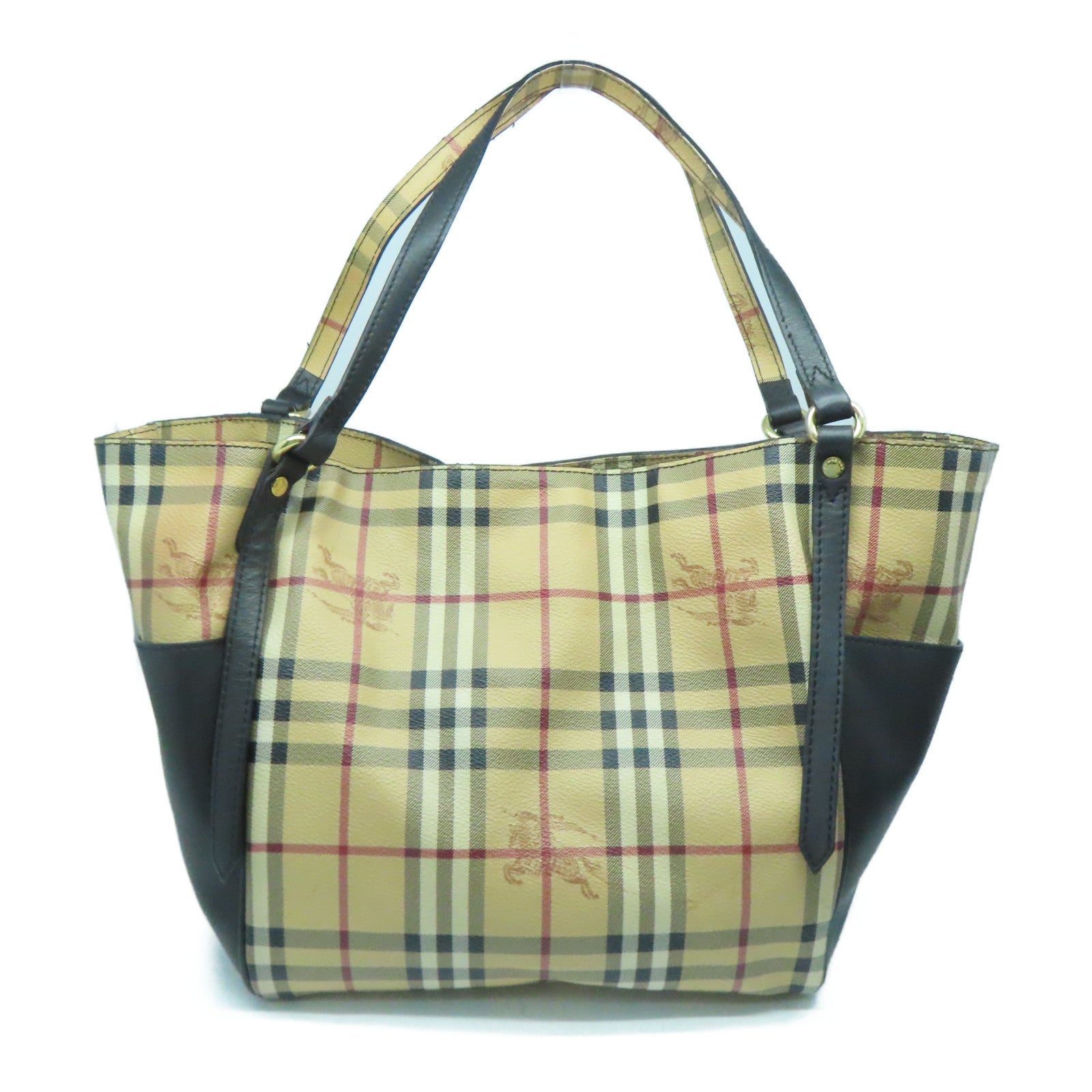 BURBERRY 涂层皮革Shoulder Bag金扣肩背袋米色