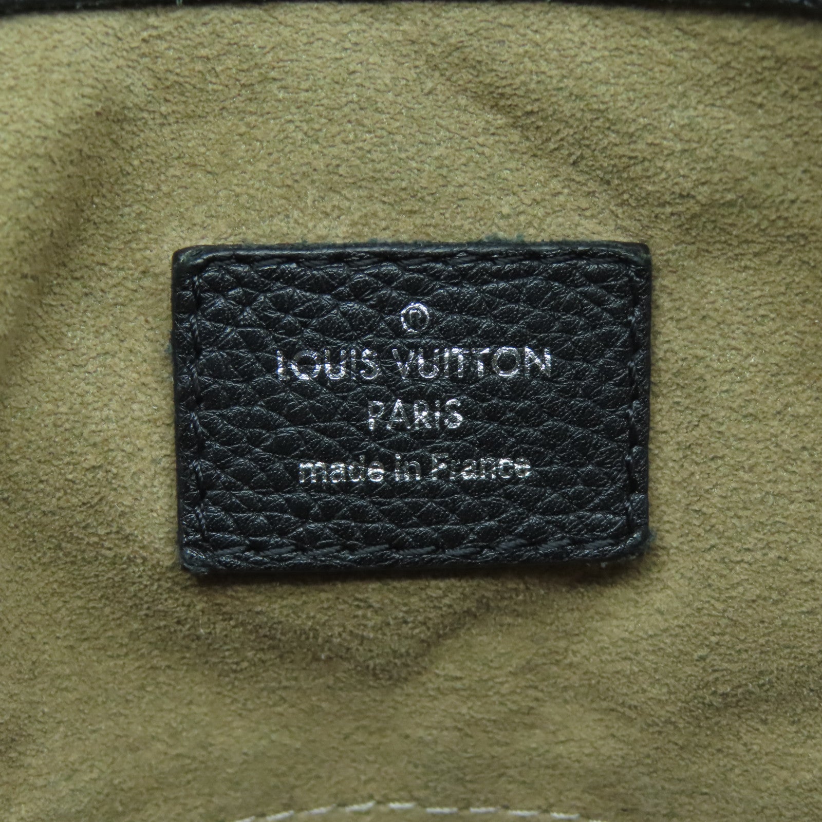 LOUIS VUITTON Monogram Mahina Babylone銀扣手挽肩背兩用袋黑色