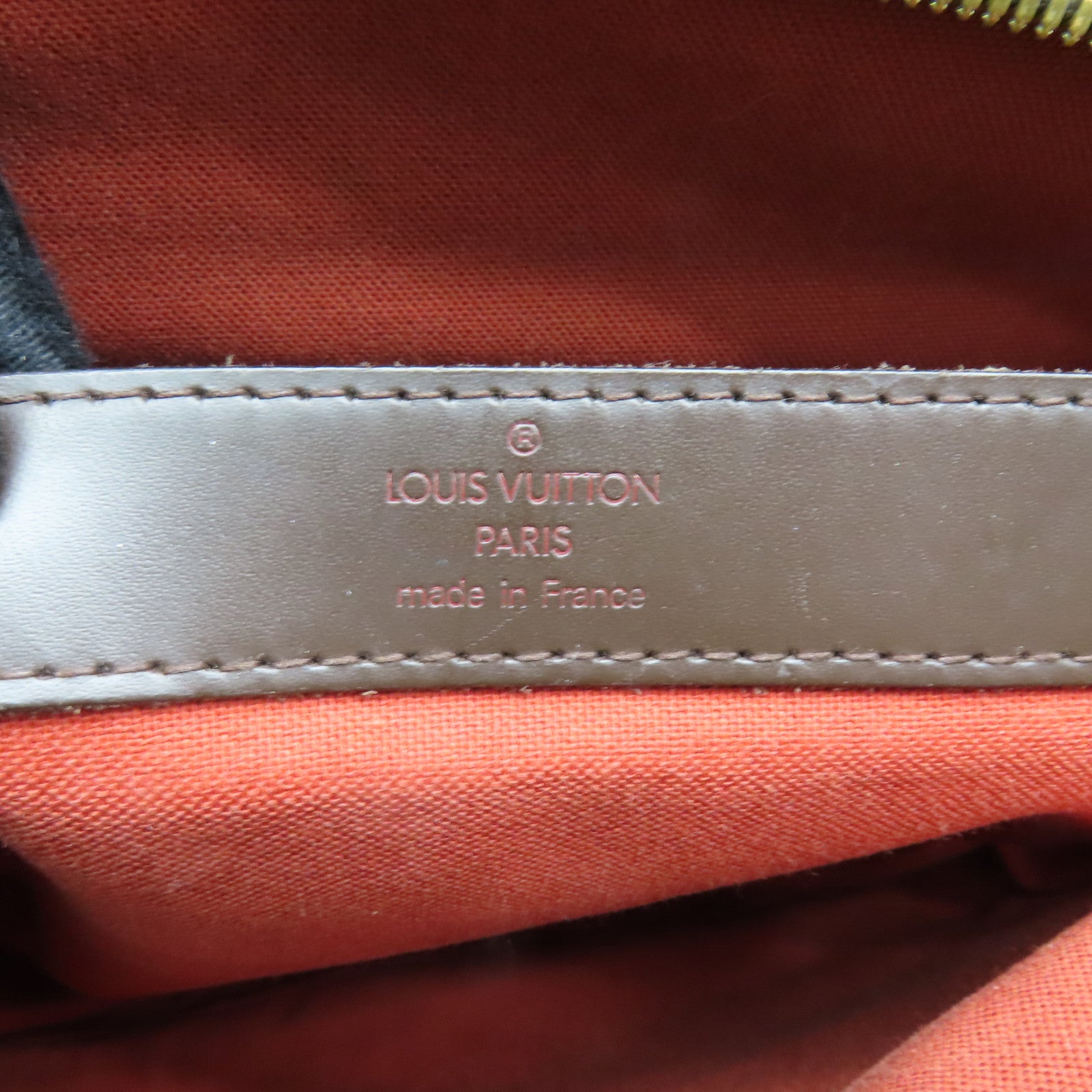LOUIS VUITTON Damier Naviglio金扣肩背袋啡色