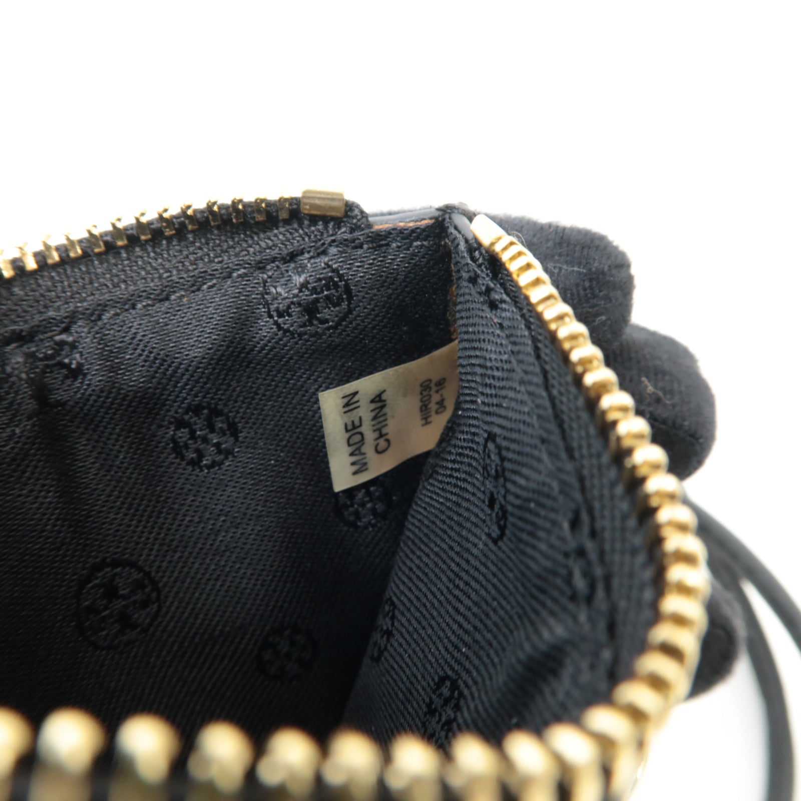 Tory Burch 牛皮皮革Card Holder金扣卡片套黑色