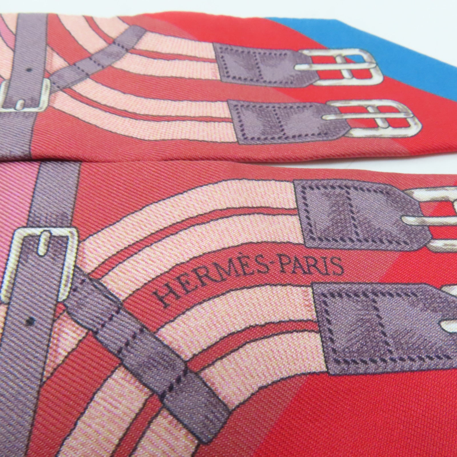 HERMES 【激减优惠】丝质Twilly丝巾红色