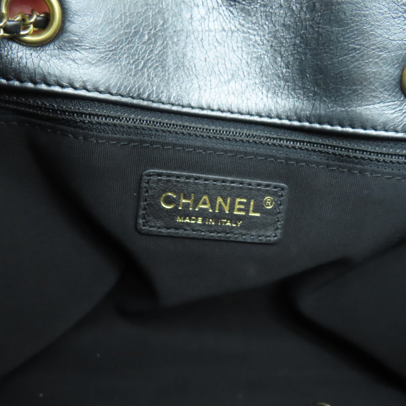 CHANEL 【激减优惠】菱格牛皮皮革Chain Shoulder金扣链带肩背袋