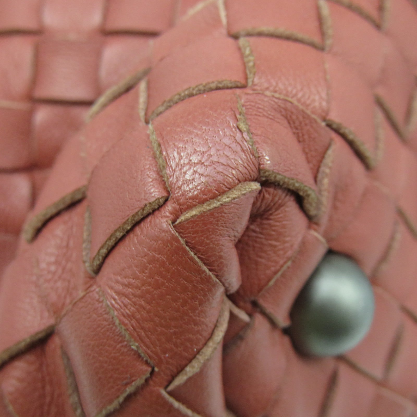 BOTTEGA VENETA 【激減優惠】織紋皮革Shoulder Bag肩背袋啡紅色