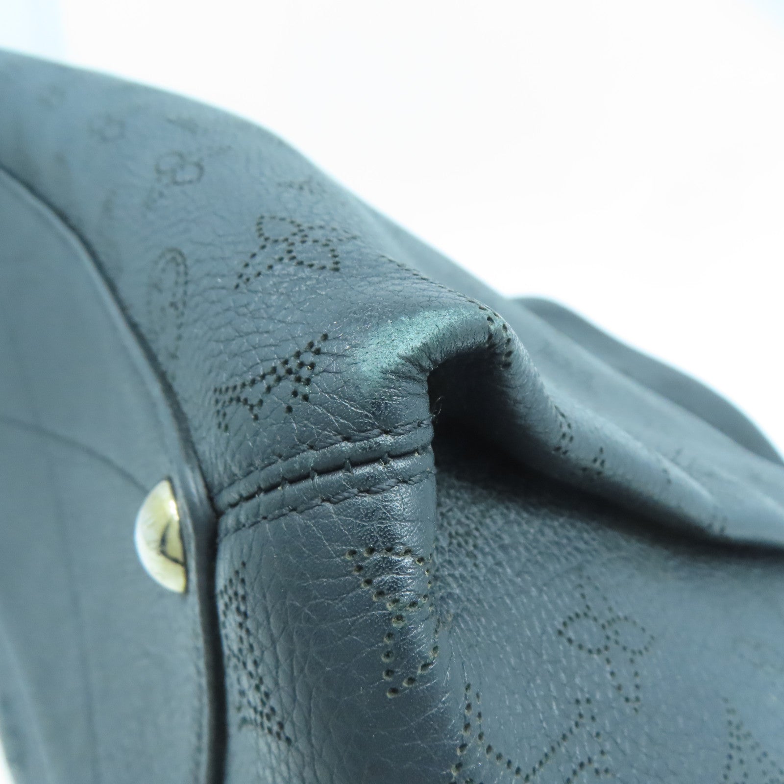 LOUIS VUITTON Monogram Mahina Babylone銀扣手挽肩背兩用袋黑色