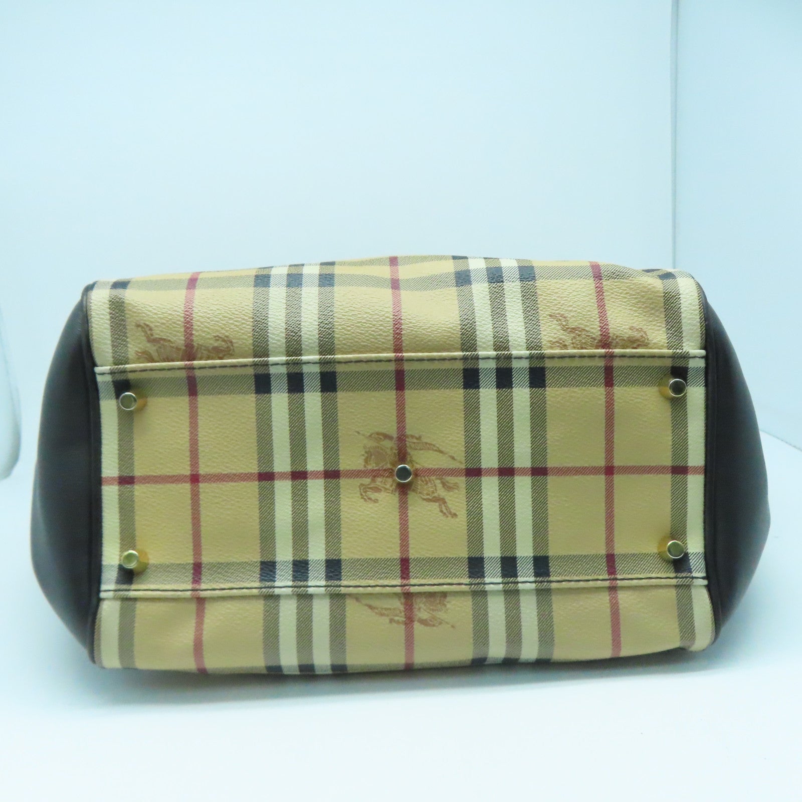 BURBERRY 涂层皮革Shoulder Bag金扣肩背袋米色