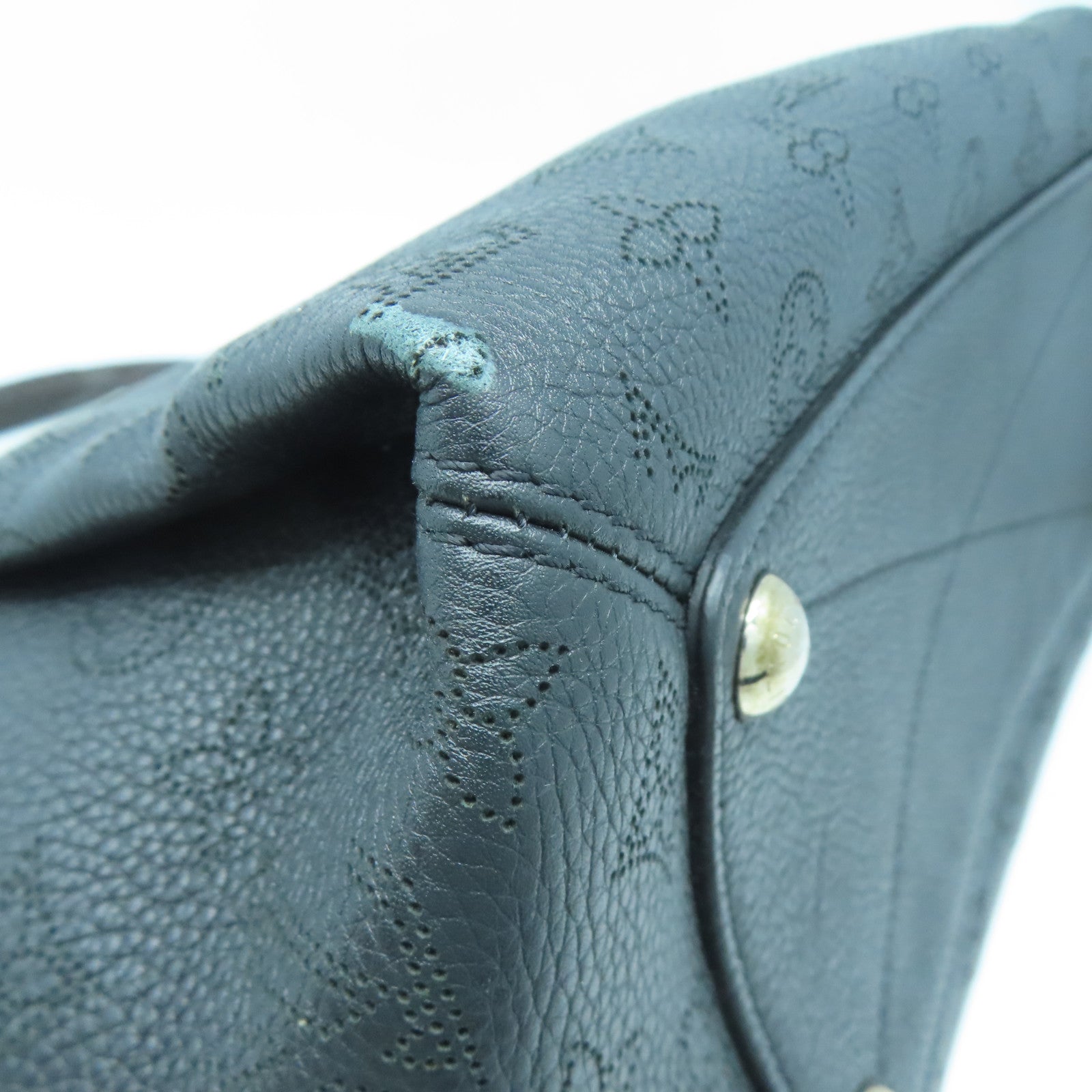 LOUIS VUITTON Monogram Mahina Babylone銀扣手挽肩背兩用袋黑色