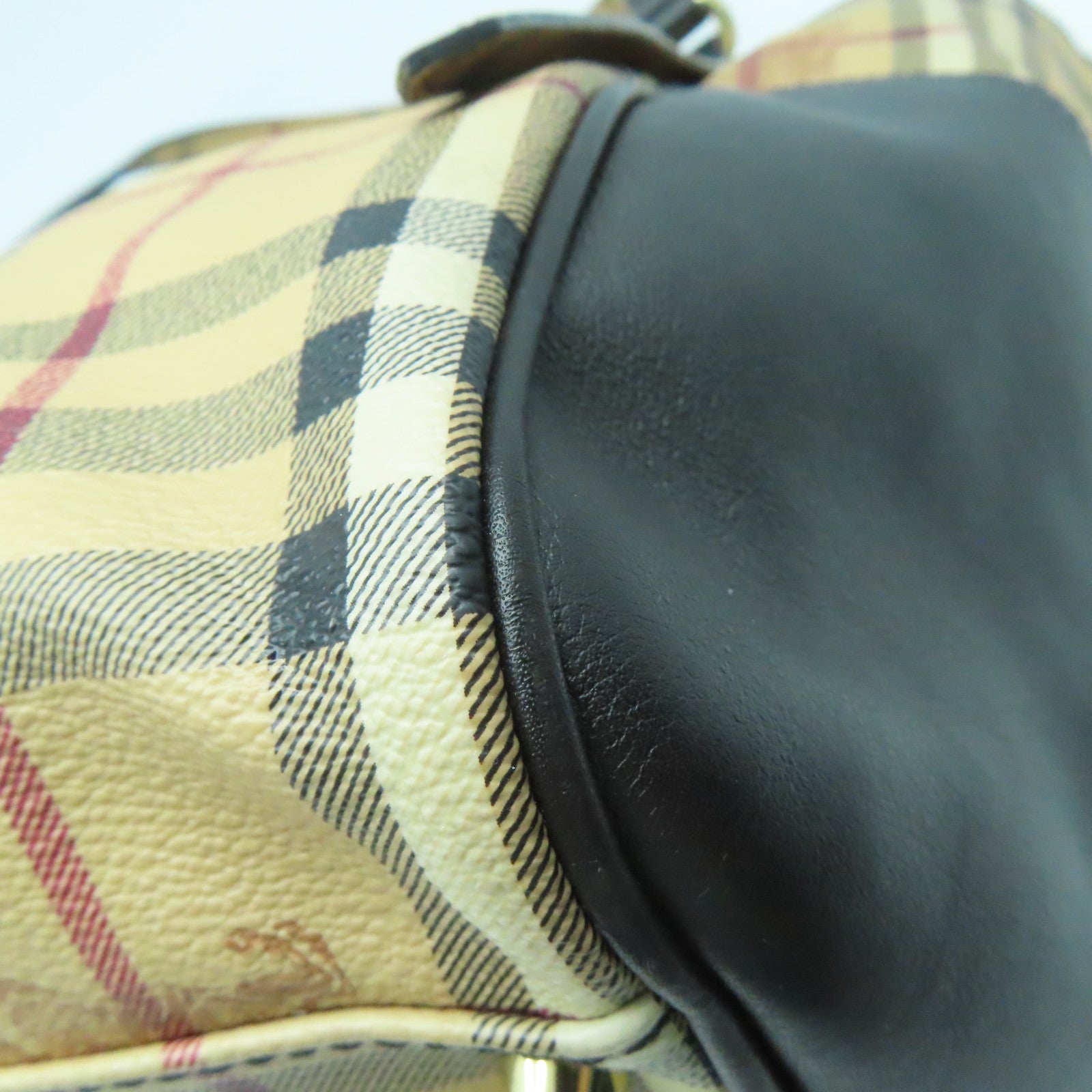 BURBERRY 涂层皮革Shoulder Bag金扣肩背袋米色