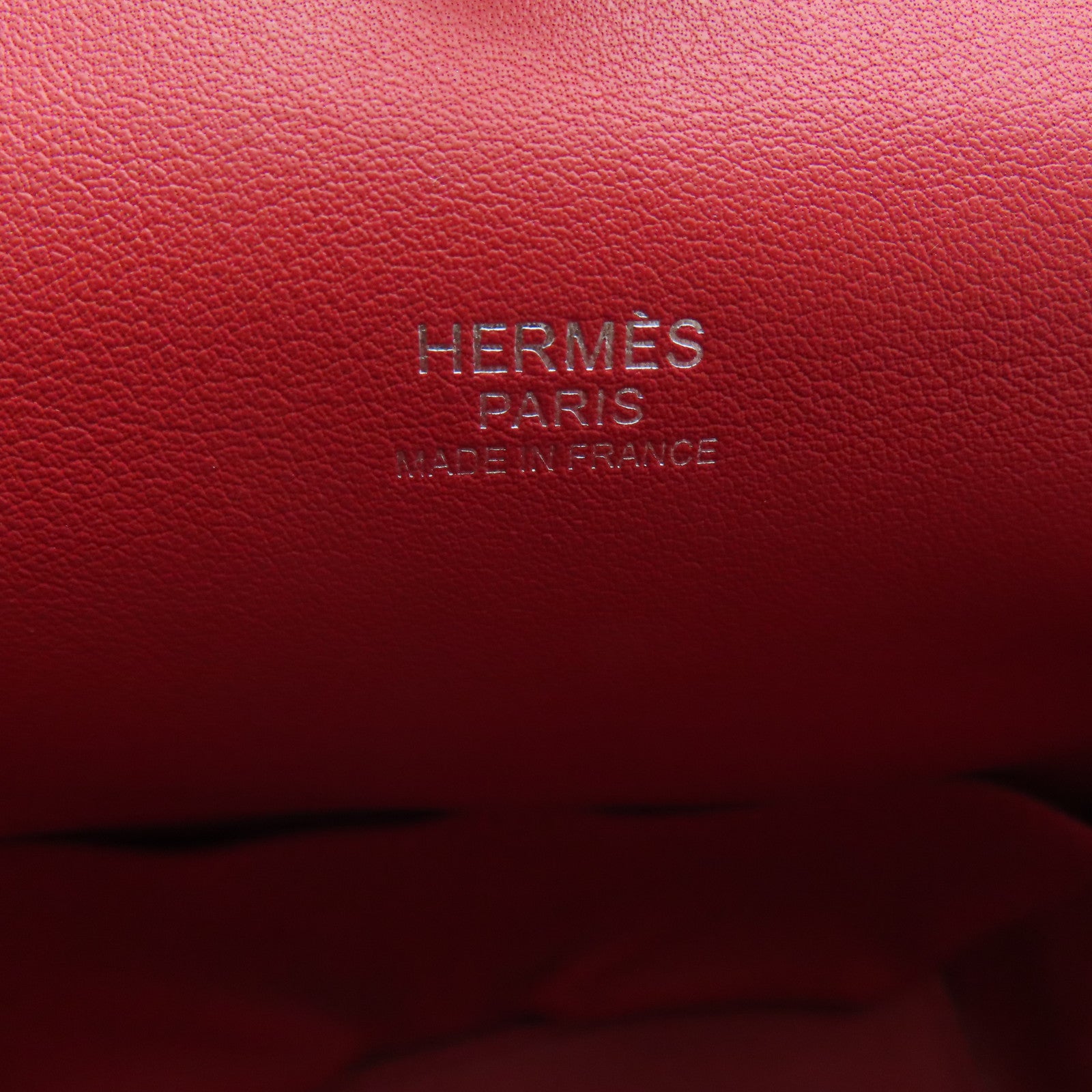 HERMES Swift皮革ToolBox 20銀扣手挽肩背兩用袋Rouge Pivoine/紅色