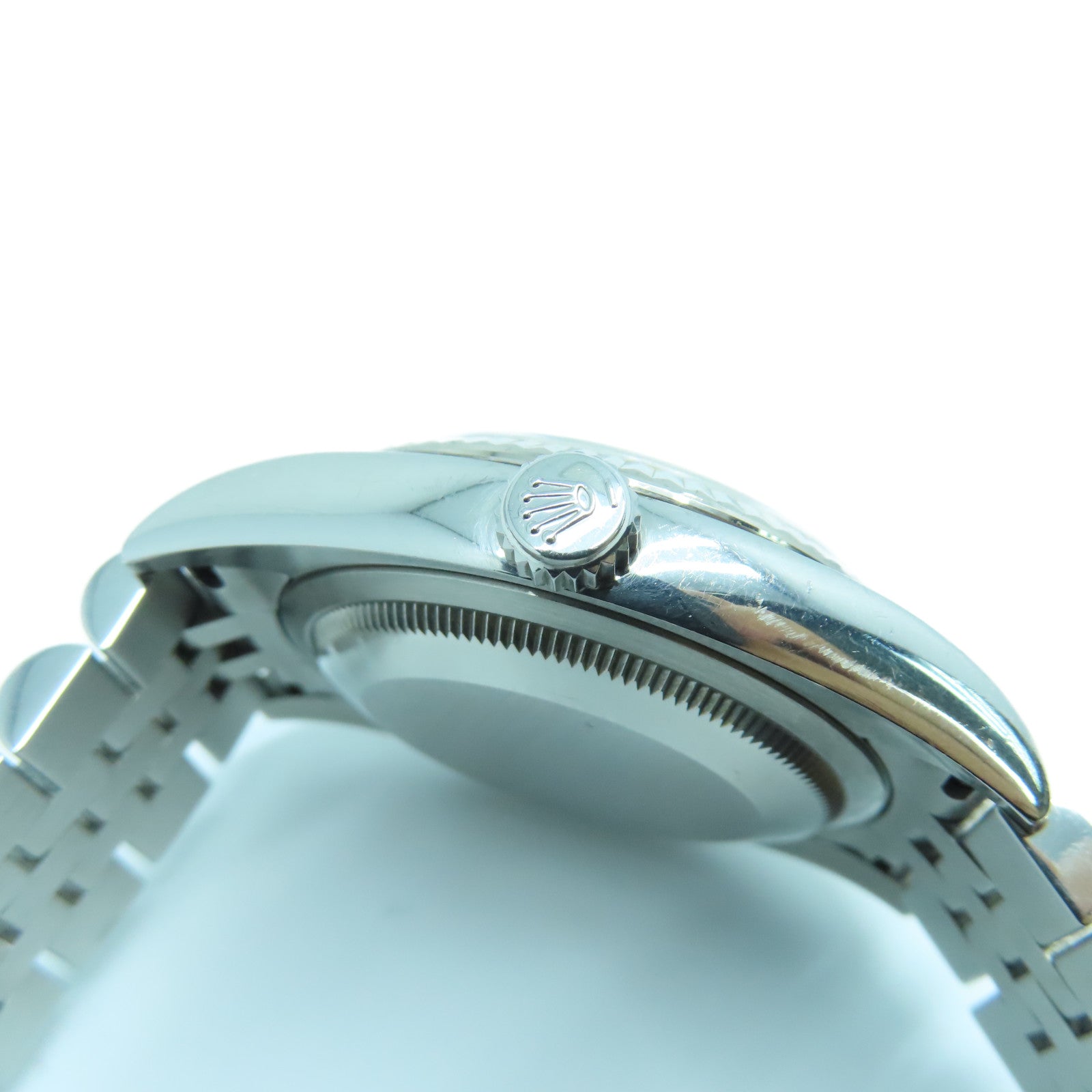 ROLEX Datejust不鏽鋼手錶鑽石自動機芯銀色