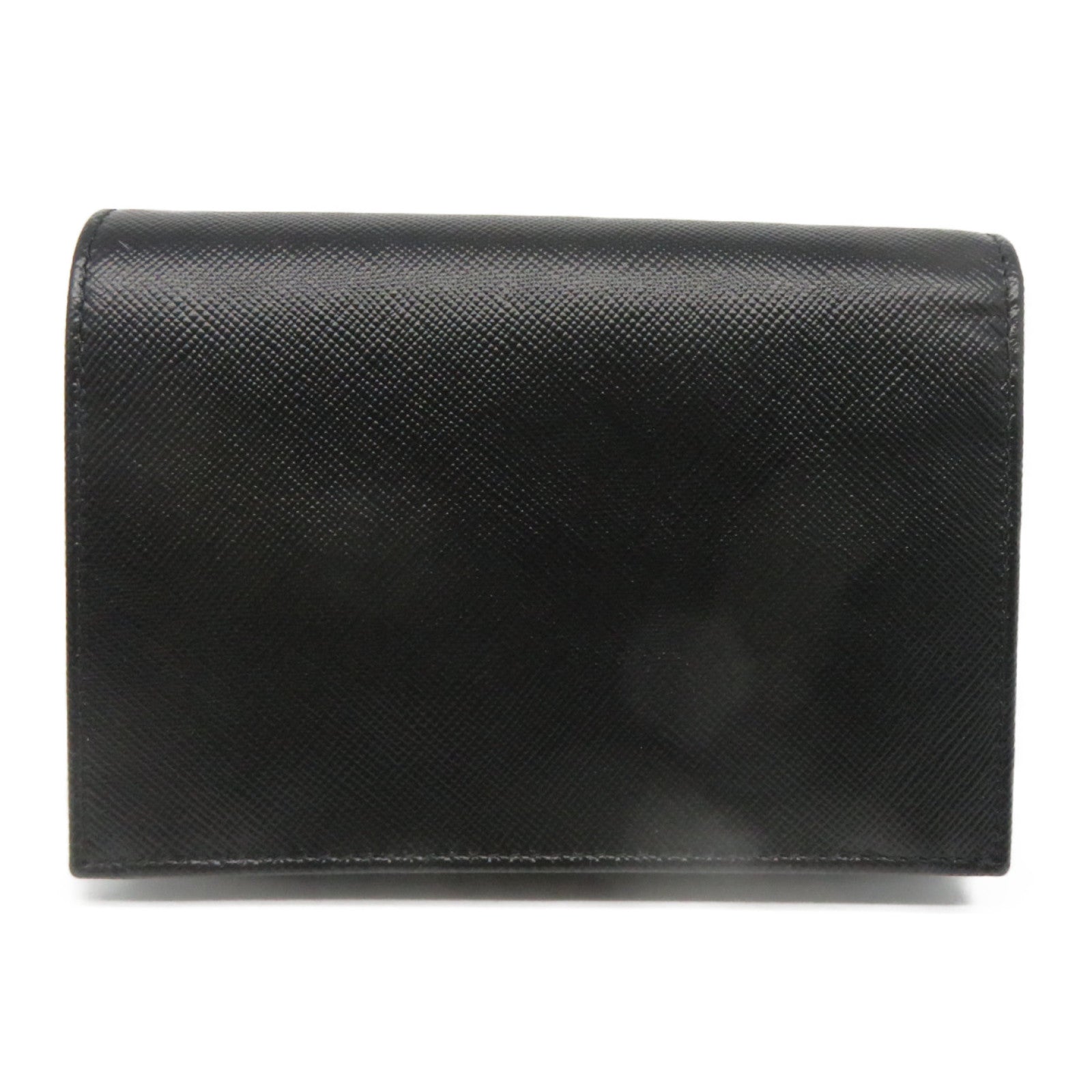PRADA 牛皮皮革Wallet金扣钱包黑色